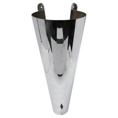 Art Deco Chrome Conical Wall Sconce