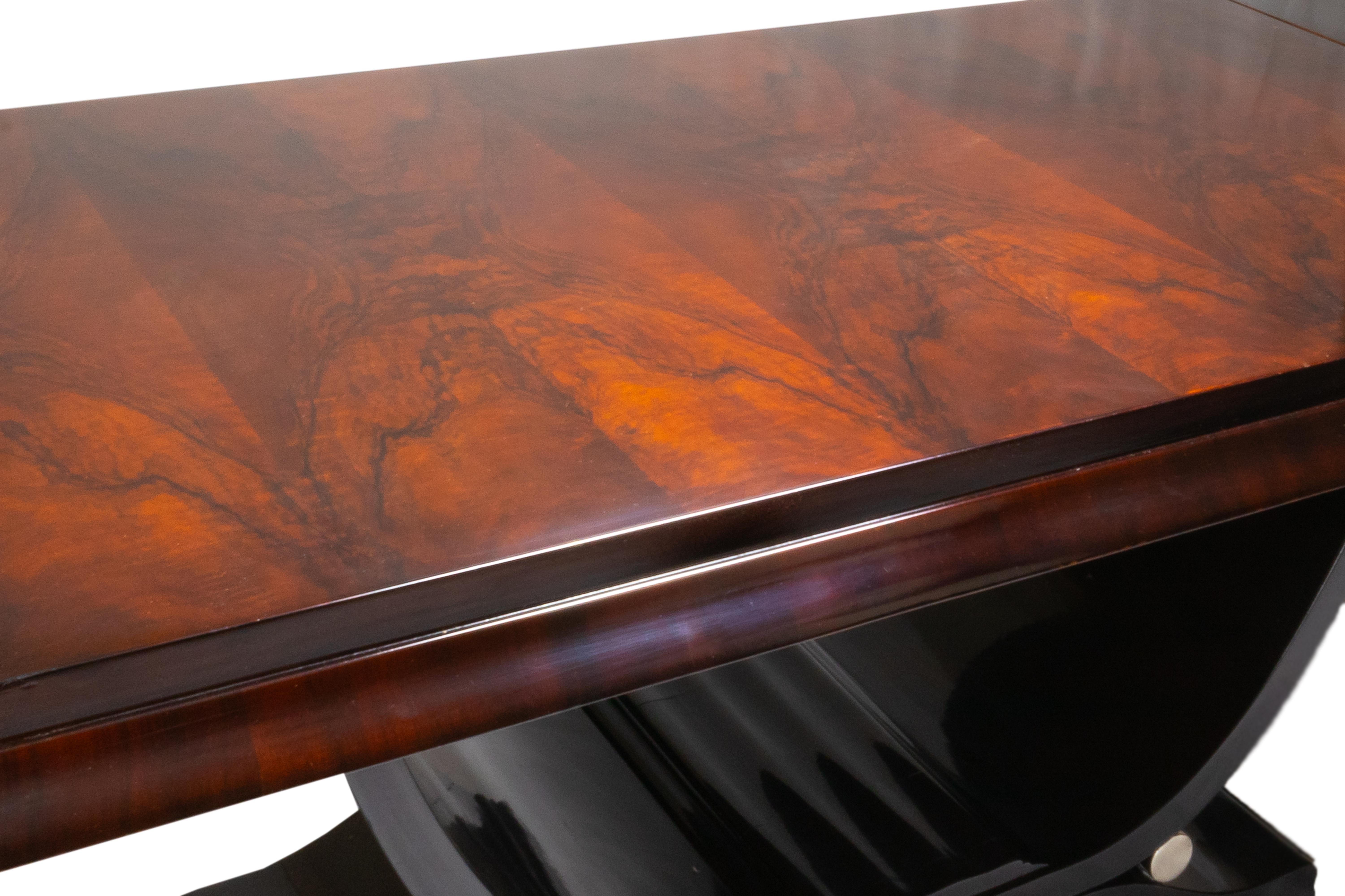 Table de salle à manger Art Déco chromée 20ème siècle en vente 1