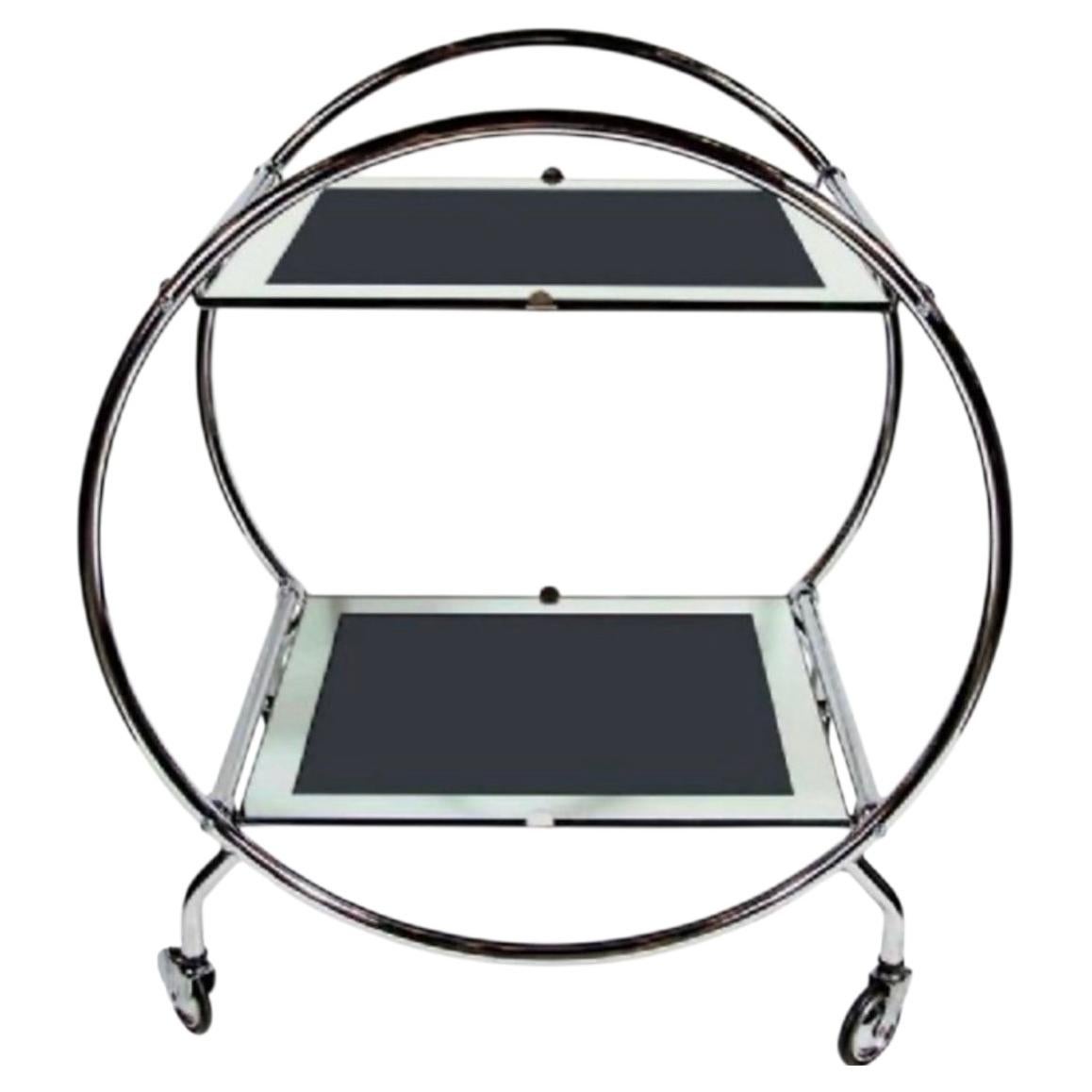 Art Deco Chrome Drinks Trolley For Sale