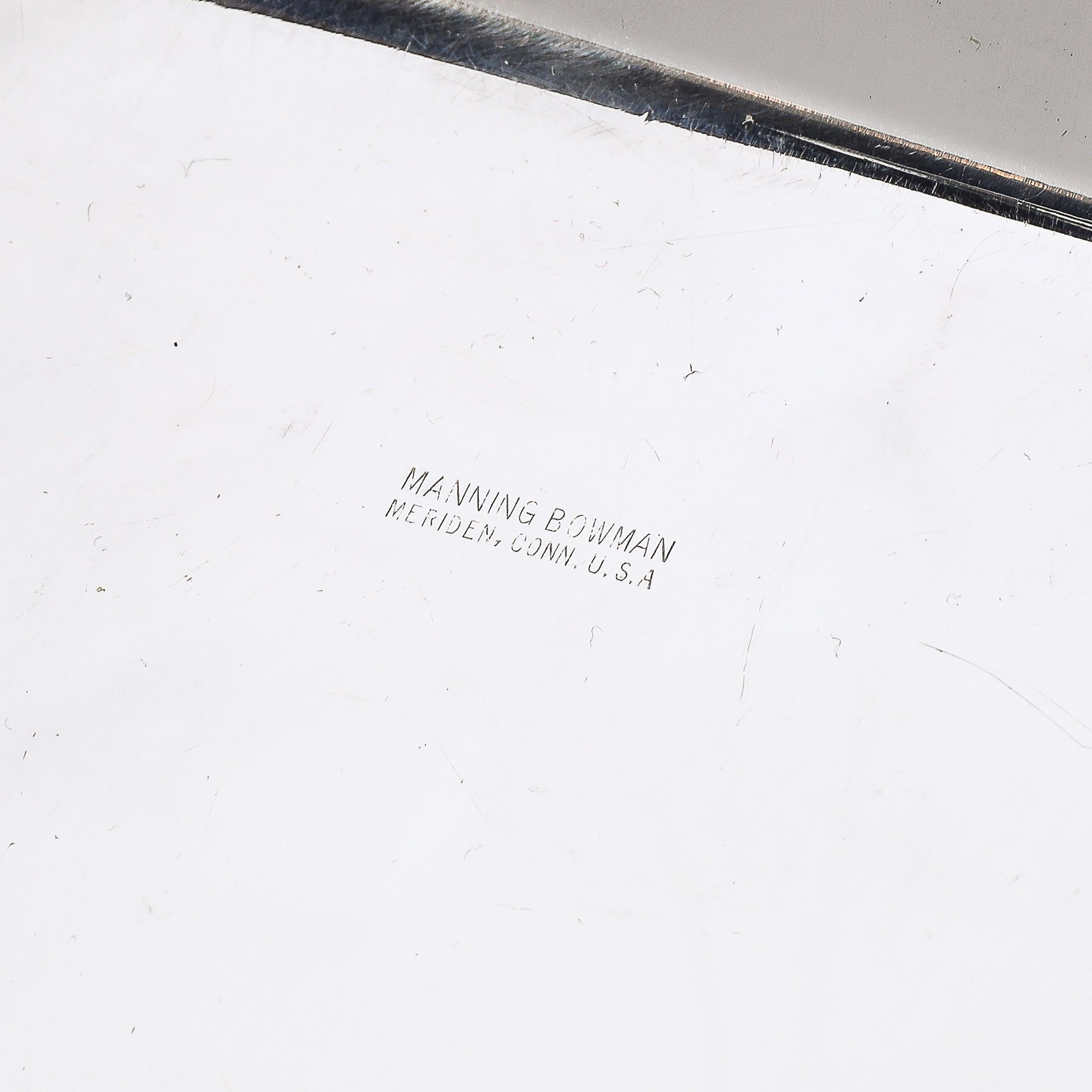 Art Deco Chrome Folding Tray with Triangular Walnut Handle For Sale 5