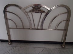 Art Deco Chrome French Size Bed Top and Base