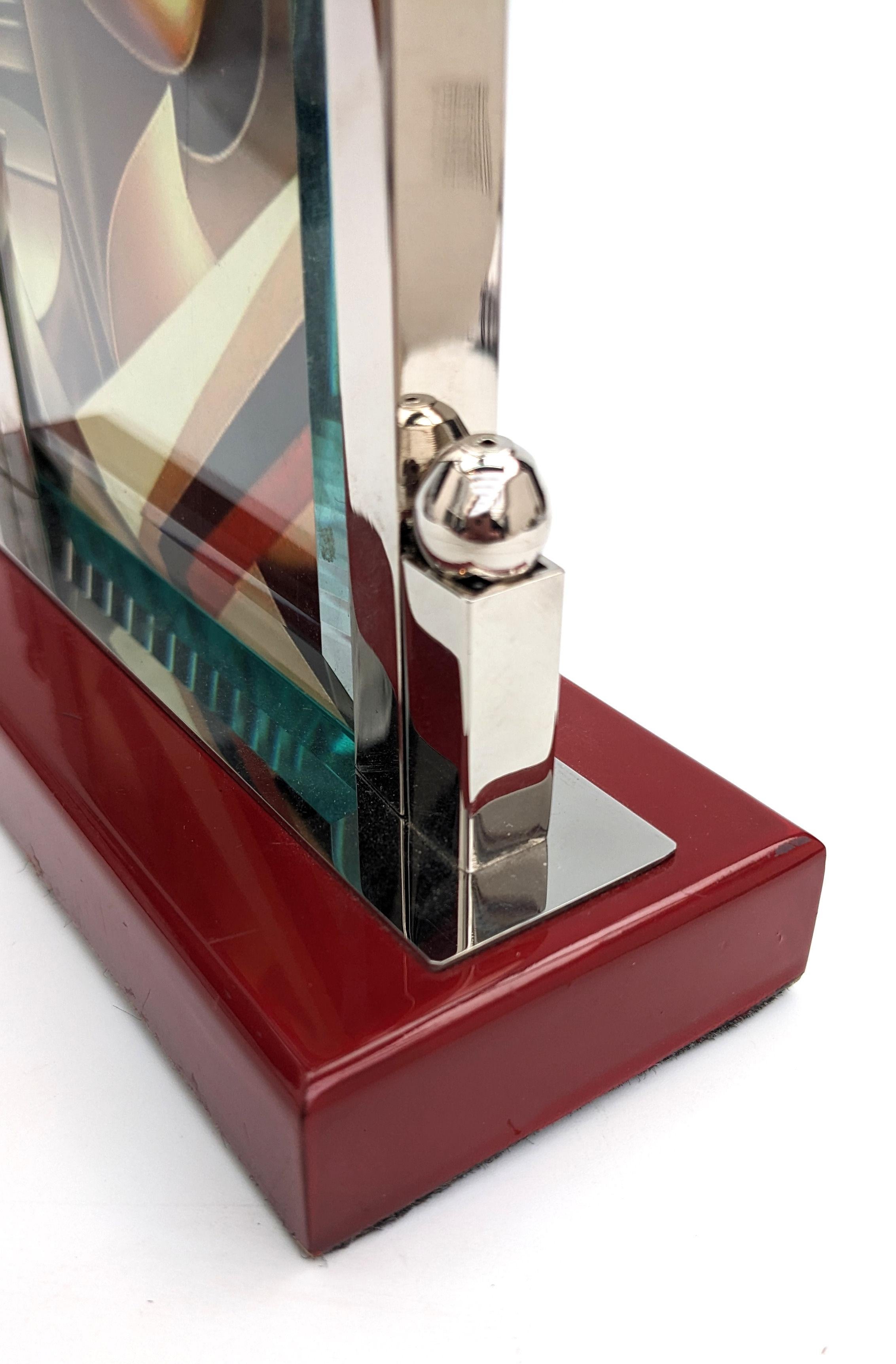 German Art Deco Chrome & Glass Free Standing Picture Frame, c1930 For Sale