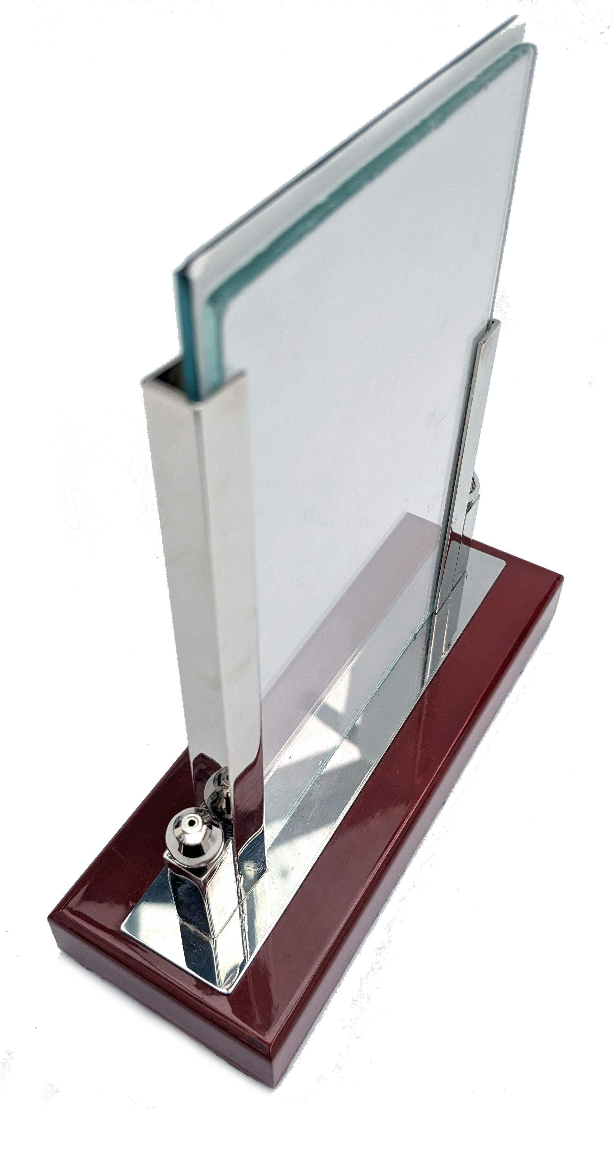 20th Century Art Deco Chrome & Glass Free Standing Picture Frame, c1930 For Sale