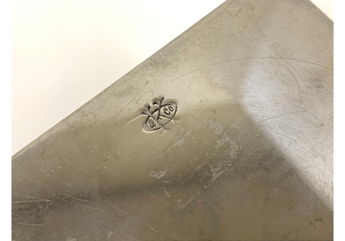 Pozzo per inchiostro con inserto in vetro e cromo Art Deco di K.K. Co. in vendita 2