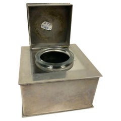 Art Deco Chrome & Glass Insert Ink Well By K & O Co.