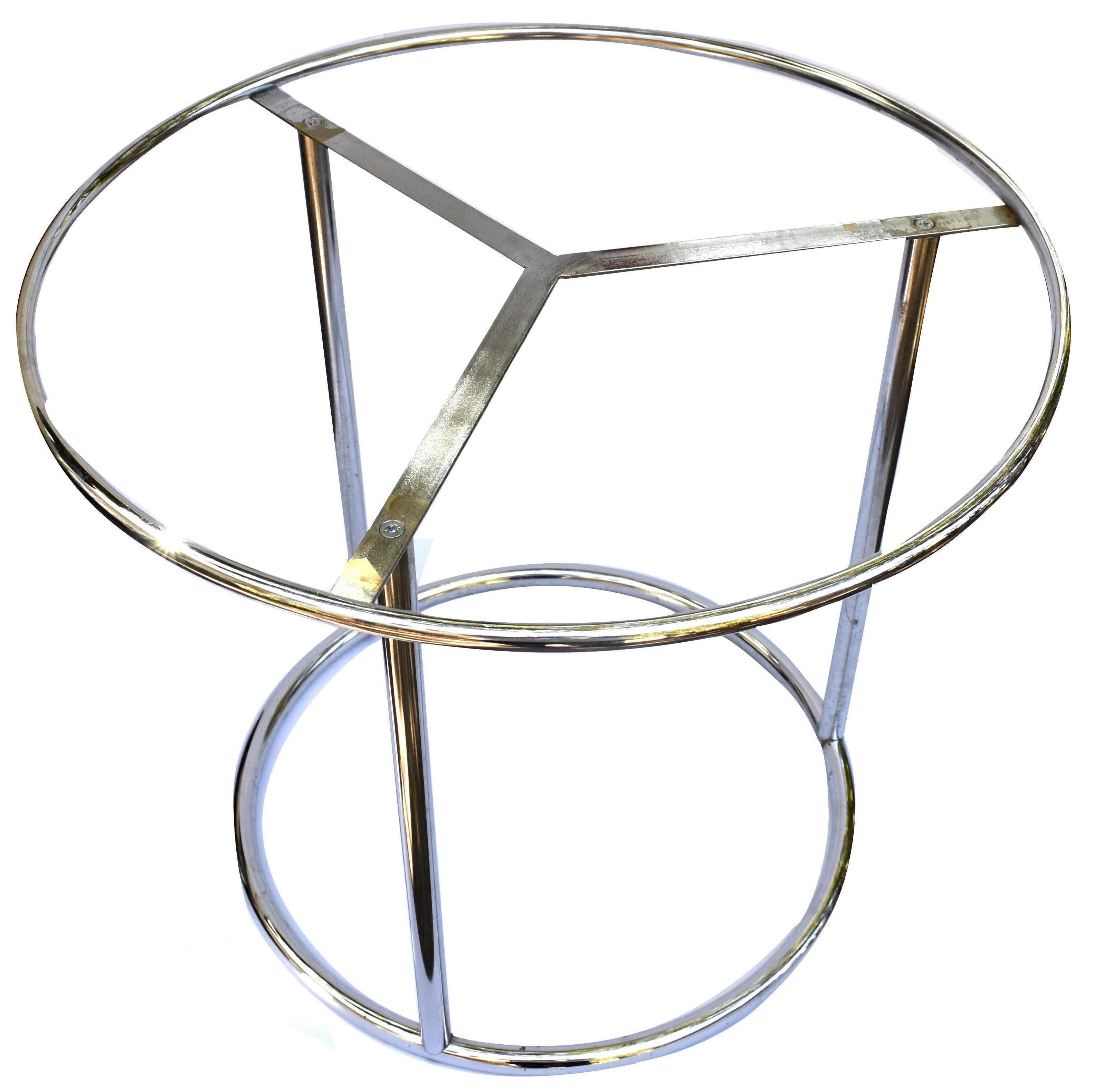 Art Deco Chrome & Glass Modernist Occasional Cocktail Table, English, C1930's For Sale 3