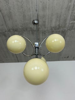 Art deco chrome hanging lamp