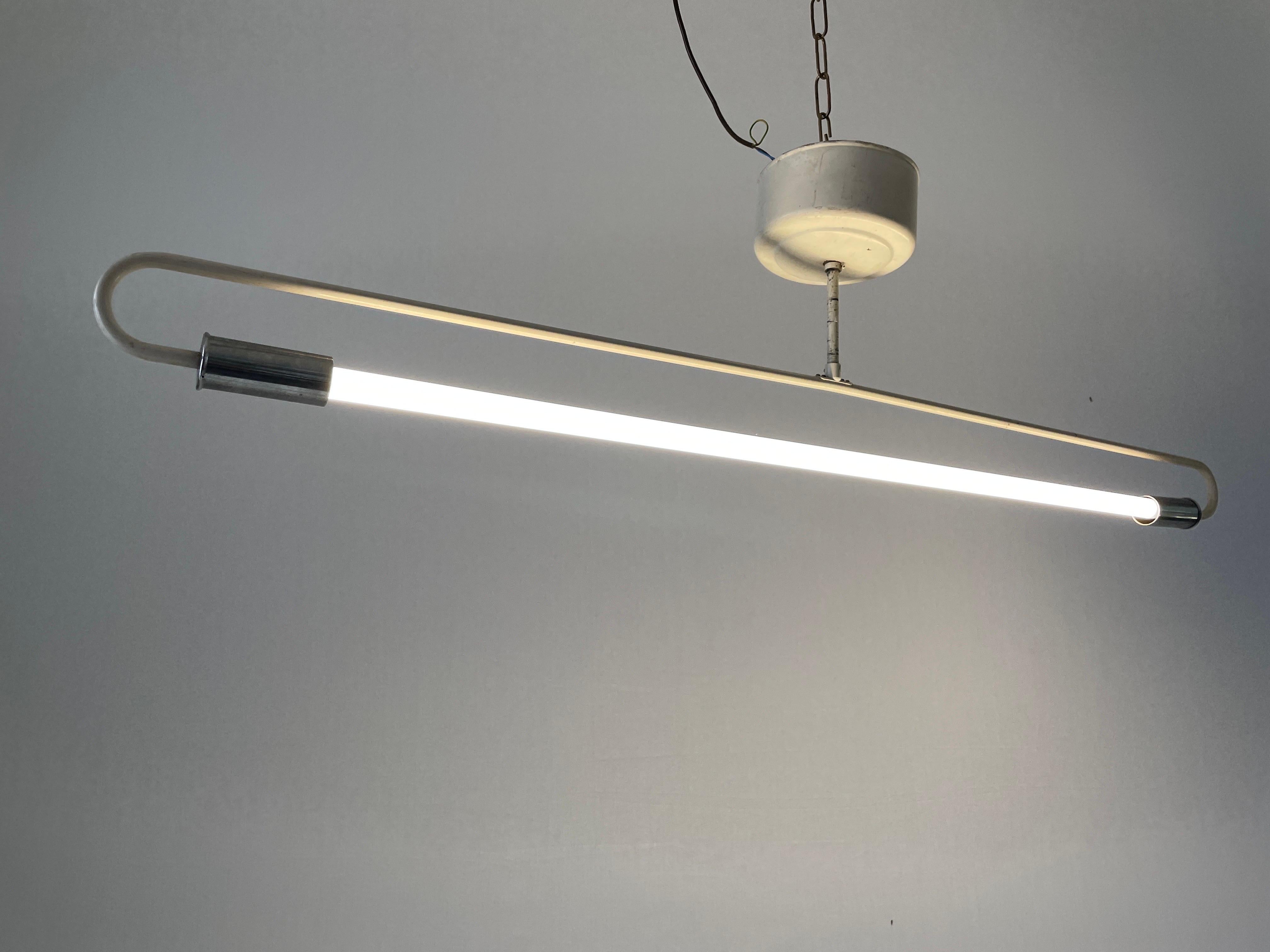 Lampada da soffitto industriale in cromo Art Deco di Kaiser and Co., anni '30, Germania in vendita 4