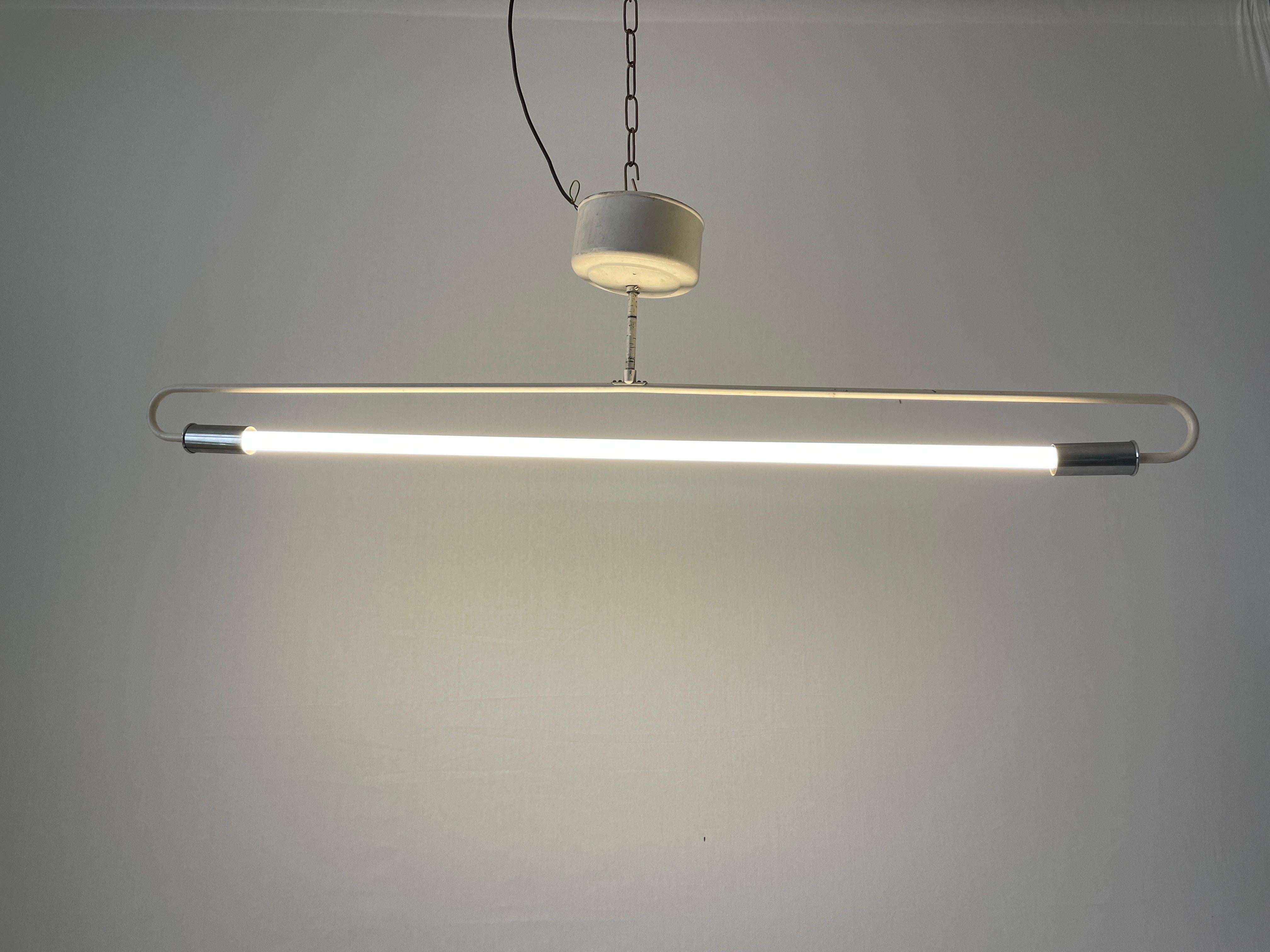Lampada da soffitto industriale in cromo Art Deco di Kaiser and Co., anni '30, Germania in vendita 8