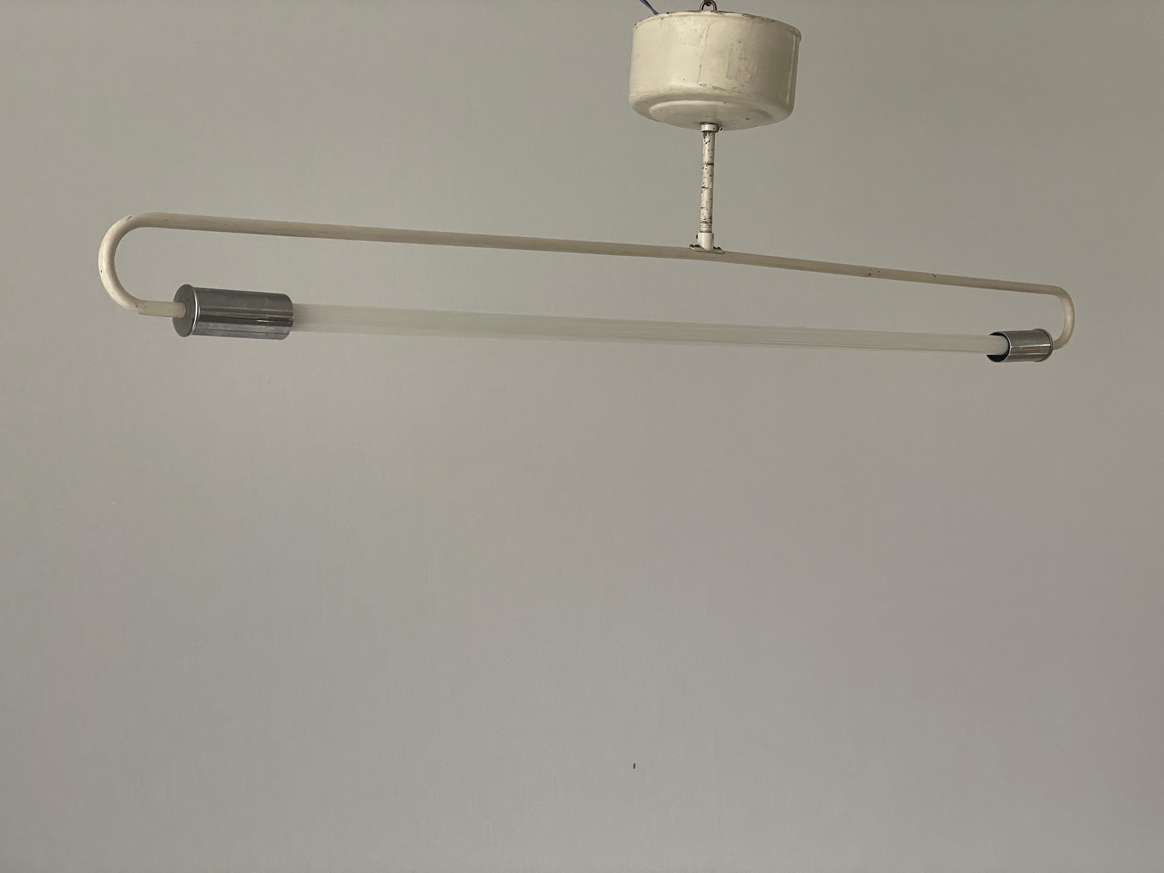 Art Déco Lampada da soffitto industriale in cromo Art Deco di Kaiser and Co., anni '30, Germania in vendita