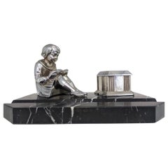 Calamaio cromato Art Deco