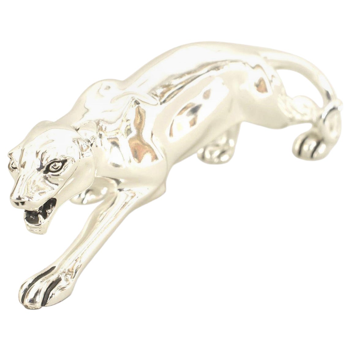 Art Deco Chrome Jaguar For Sale