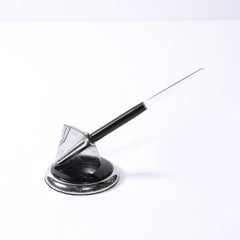 Art Deco Chrome, Lucite & Black Bakelite Fountain Pen signed Esterbrook