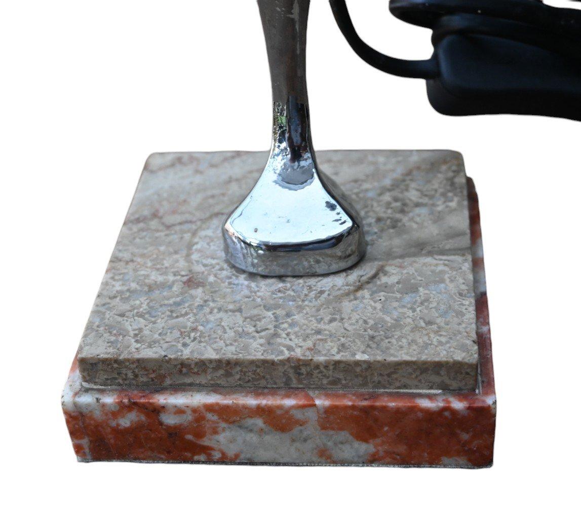 Lampe Art Déco en métal chromé, 1920-30 Bon état - En vente à Bilzen, BE