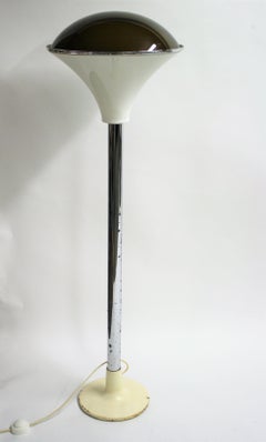 Art Deco Chrome Mushroom Floor Lamp, 1930s