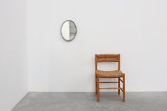 Art Deco Chrome Oval Wall Mirror, Belgium ca. 1920