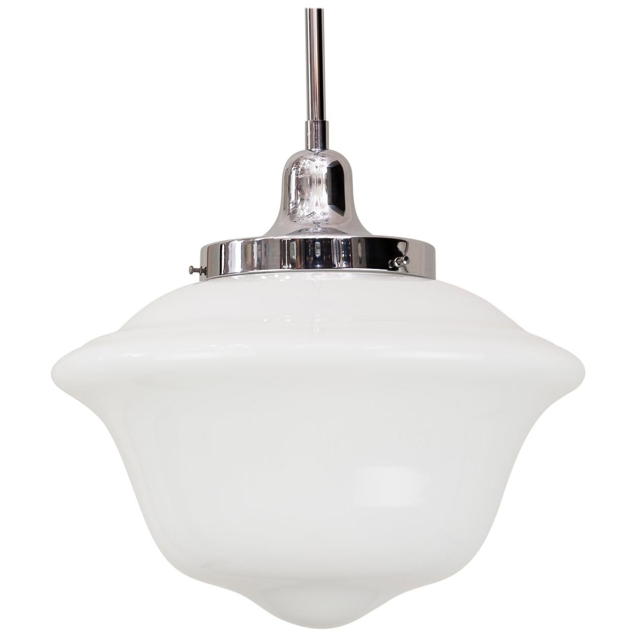 Art Deco Chrome Pendant, circa 1930s