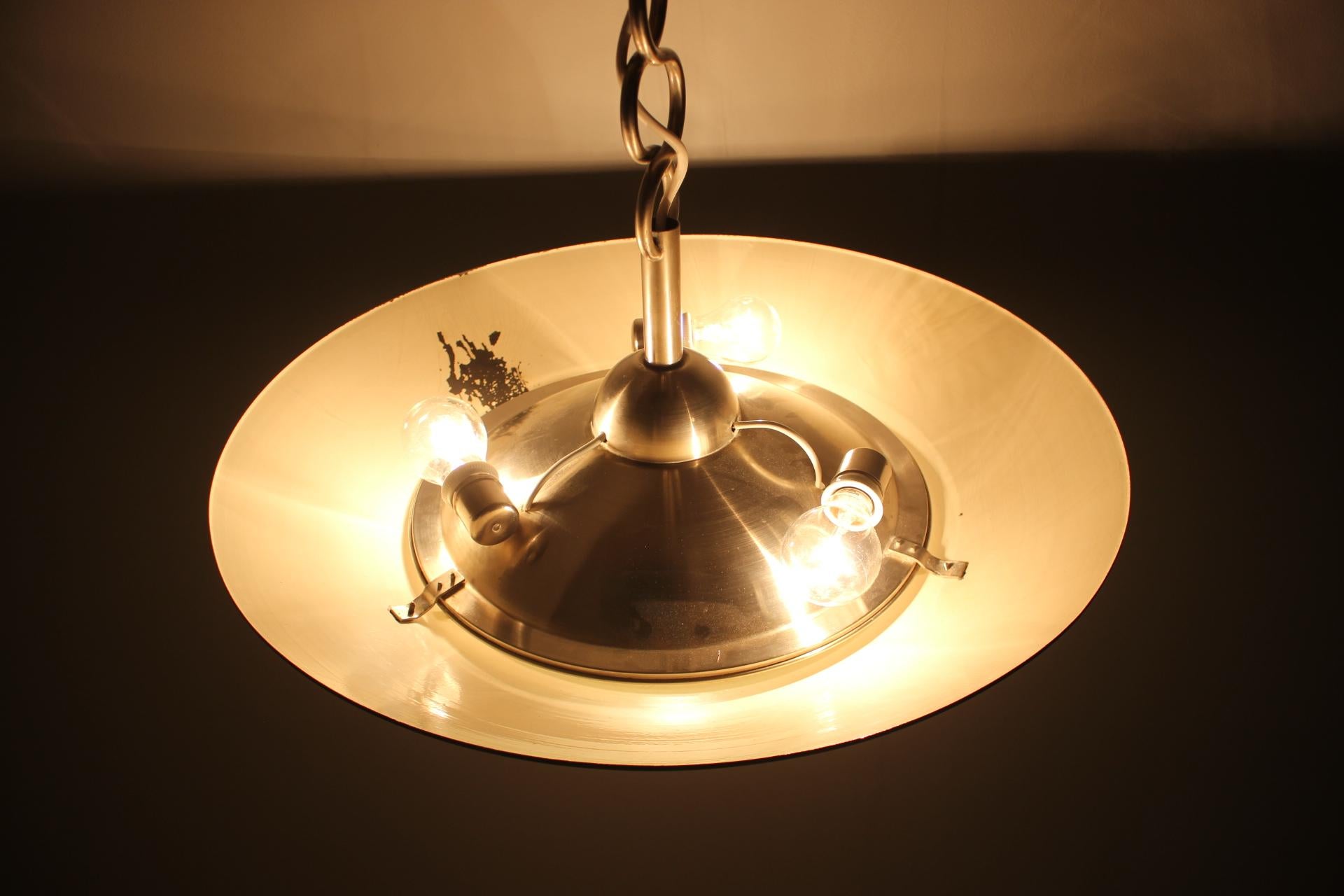 Lampe à suspension Art Déco en chrome de la designer Franta Anyz, Tchécoslovaquie, années 1930 en vente 5