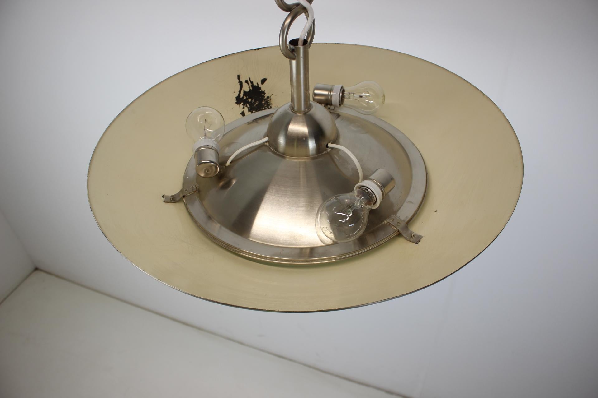 20ième siècle Lampe à suspension Art Déco en chrome de la designer Franta Anyz, Tchécoslovaquie, années 1930 en vente