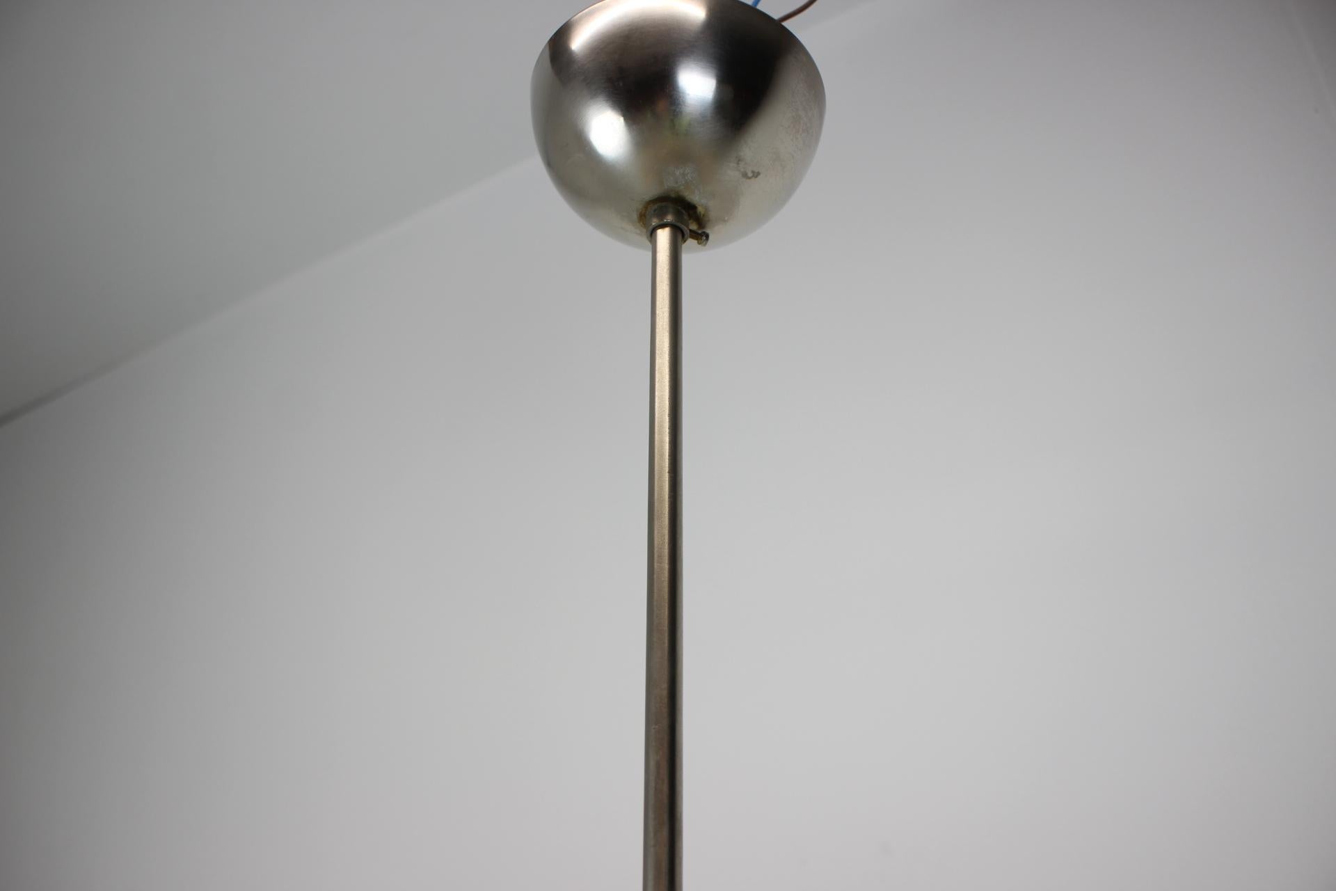 Lampe à suspension Art Déco en chrome de la designer Franta Anyz, Tchécoslovaquie, années 1930 en vente 1