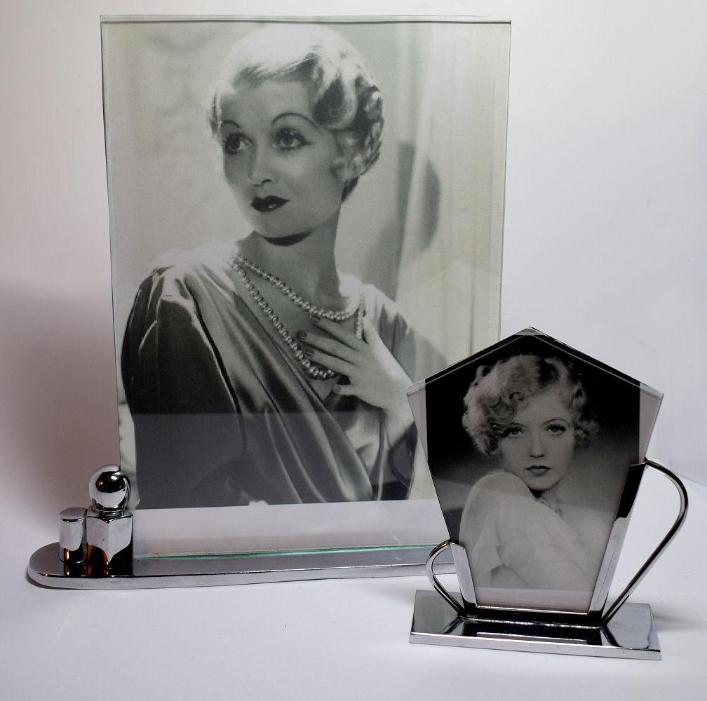 English Art Deco Chrome Picture Frame