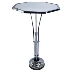 Table d'appoint Art déco avec miroir, années 1930