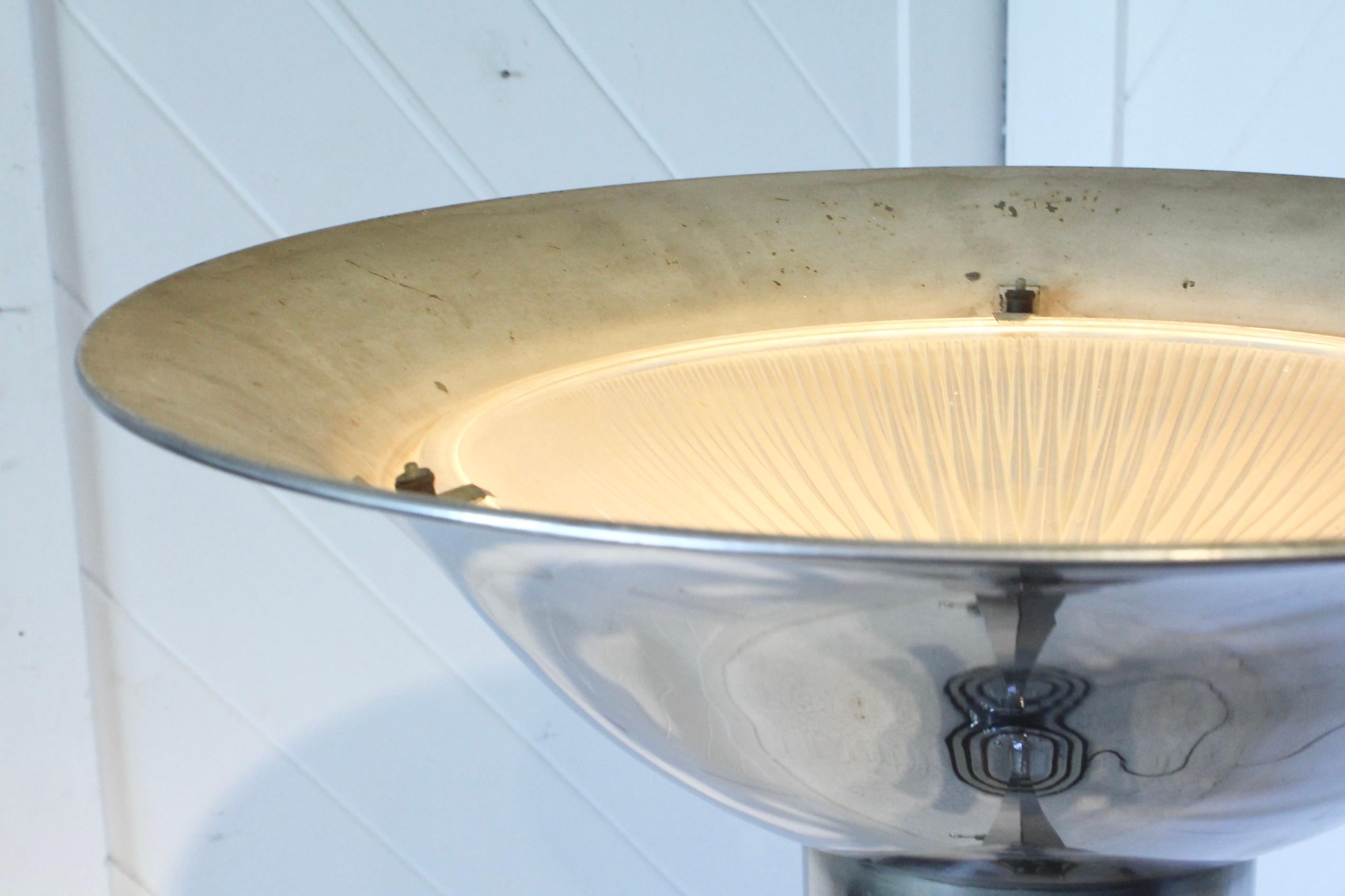 Art Deco Chrome Standard Lamp In Good Condition In Petworth, GB