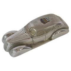 Caja de baratijas Art Decó cromada para coche 1930