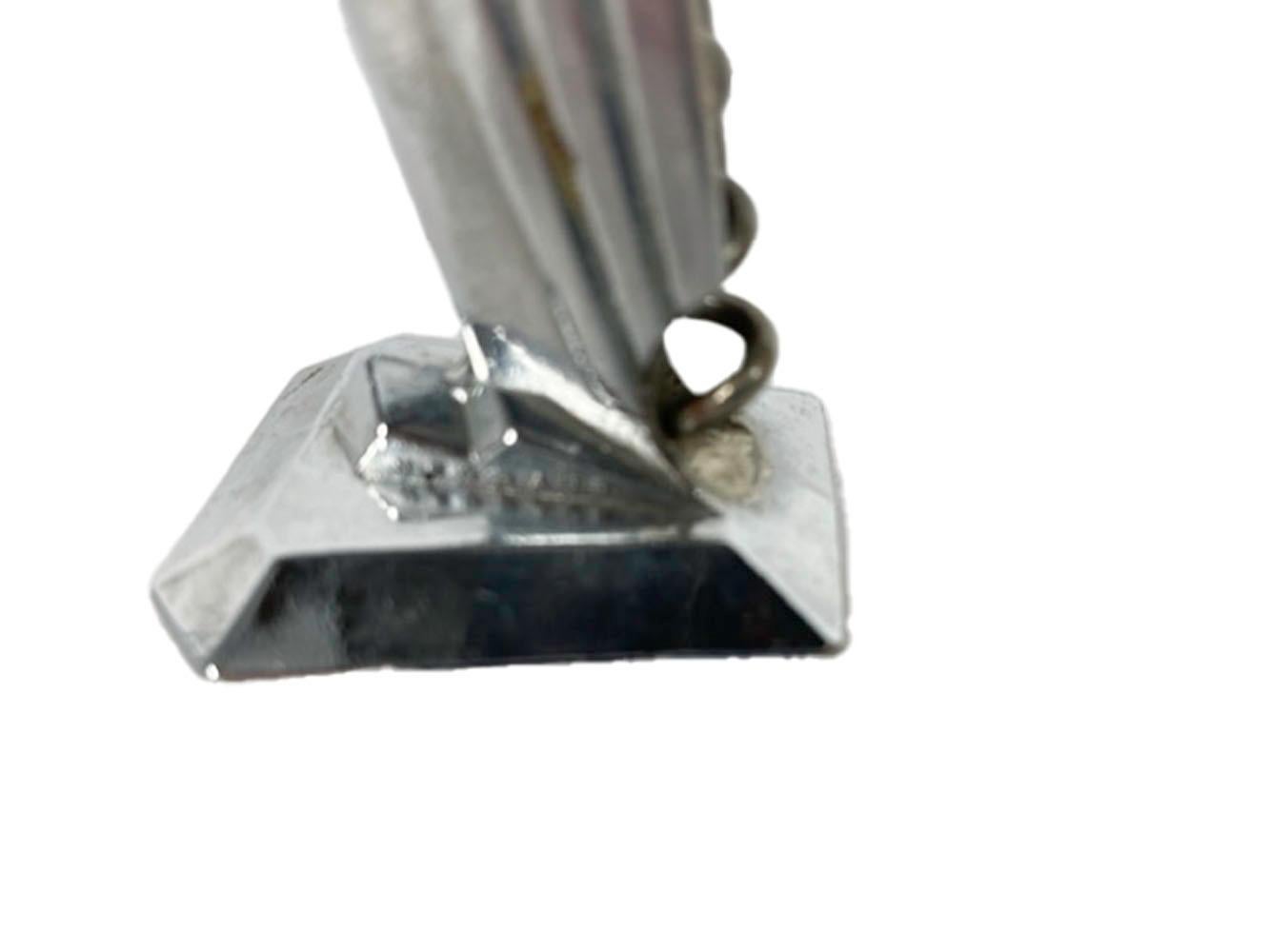 Art Deco Chrome Stylized Standing Parrot Corkscrew / Bottle Opener by Negbaur 1
