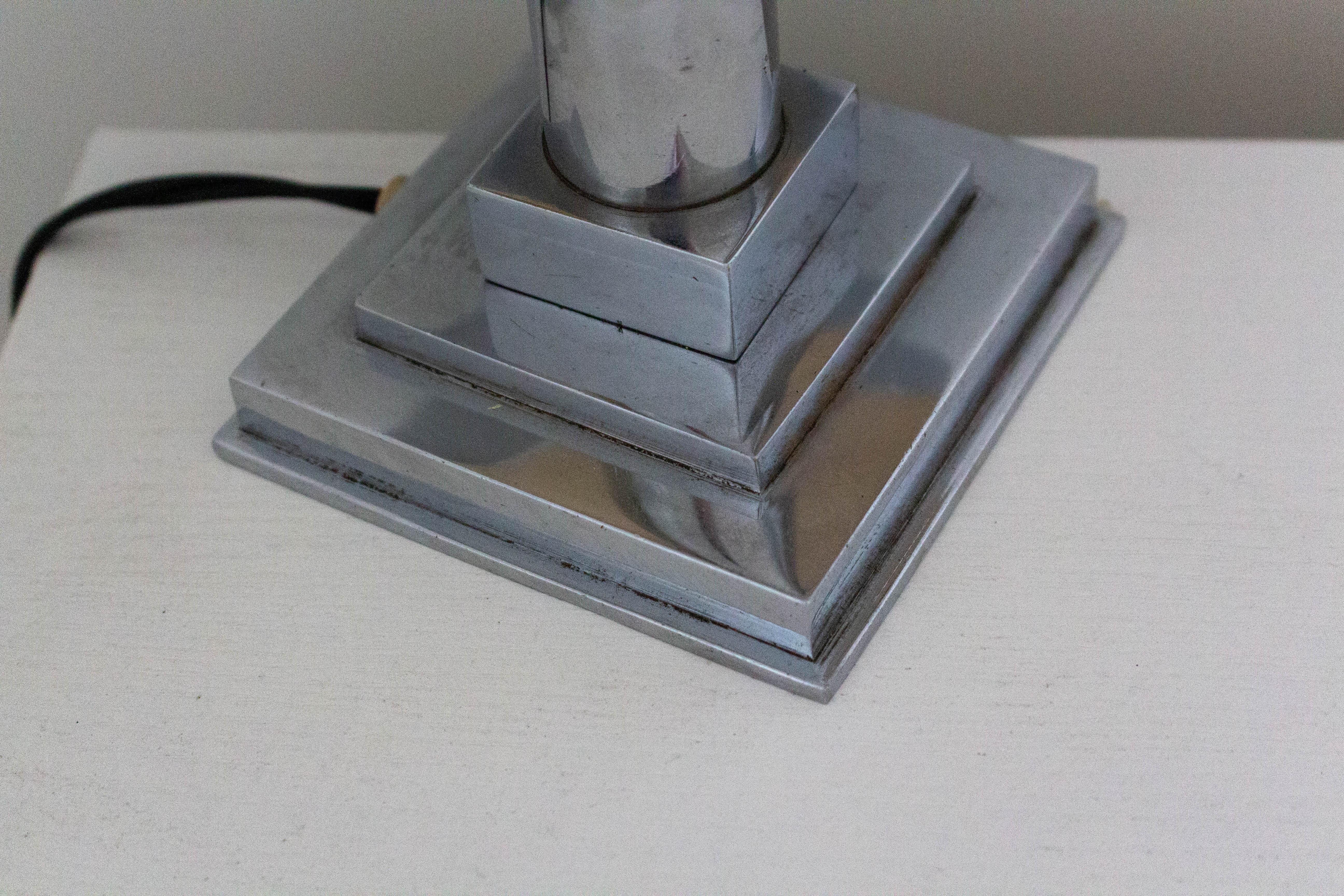 Mid-20th Century Art Deco Chrome Table Lamp, 1930 For Sale
