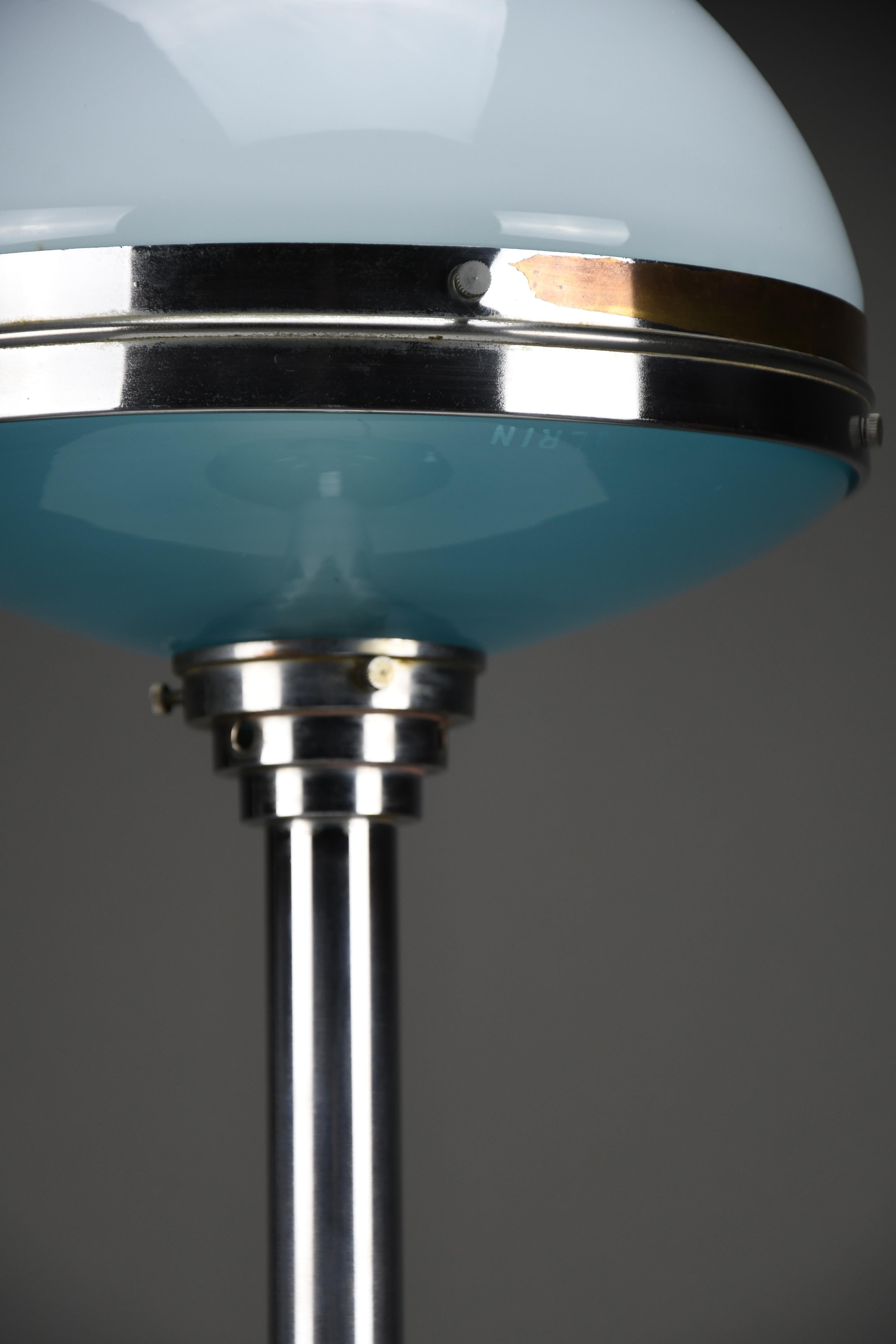 Lámpara de mesa Art Déco cromada de Bosi & Cie - Model Ilrin 135, Francia Años 30 Francés en venta