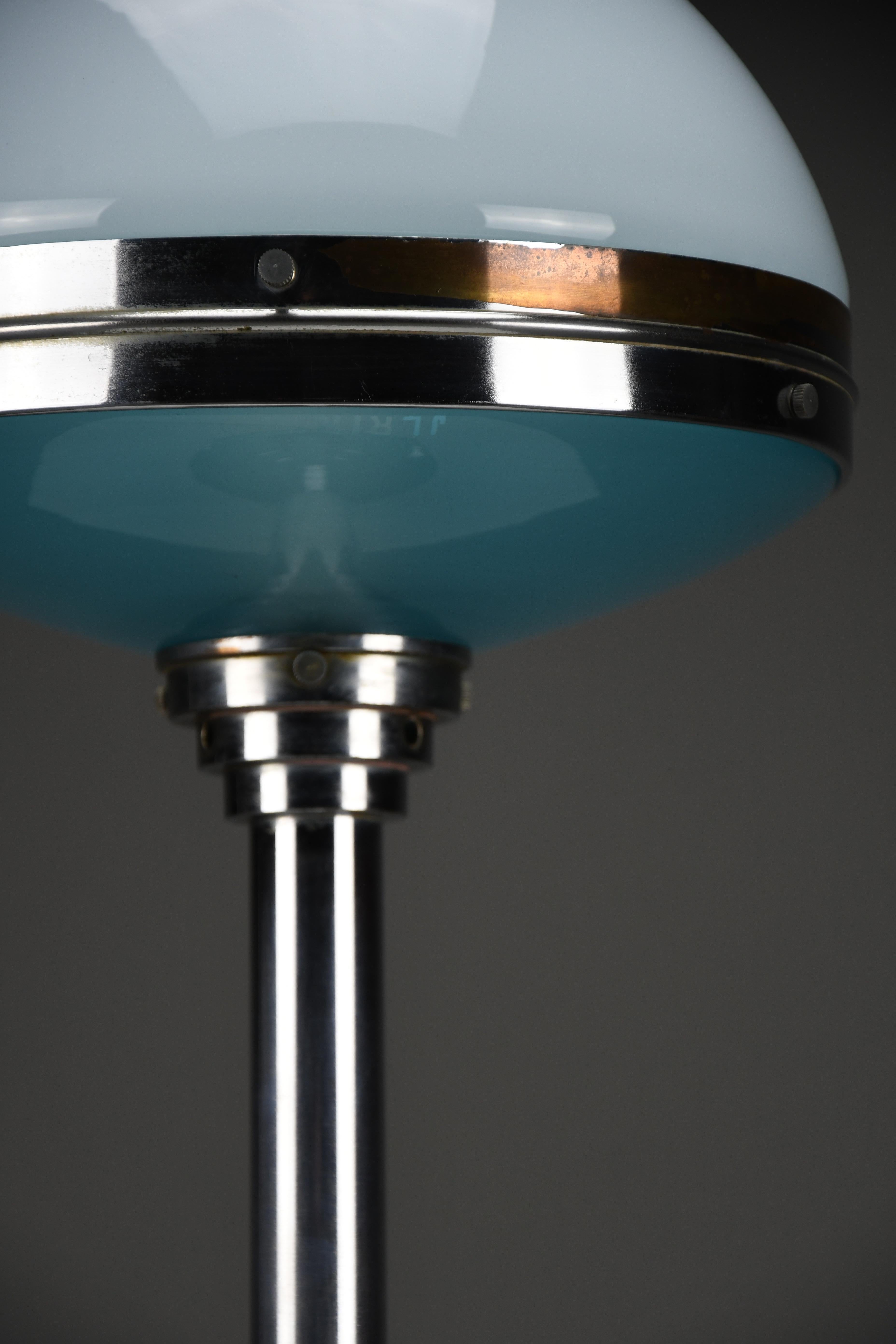 Lámpara de mesa Art Déco cromada de Bosi & Cie - Model Ilrin 135, Francia Años 30 mediados del siglo XX en venta