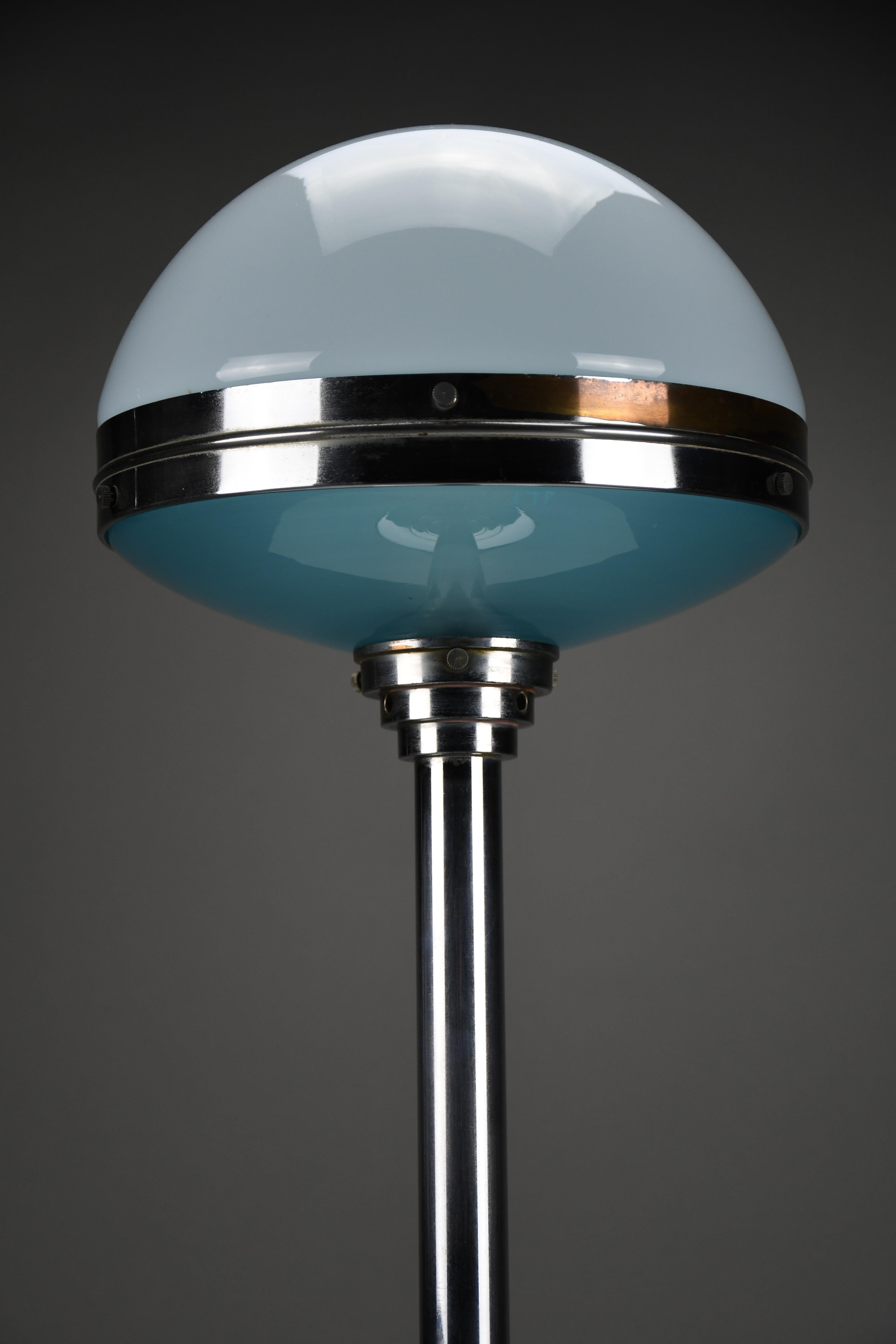 Lámpara de mesa Art Déco cromada de Bosi & Cie - Model Ilrin 135, Francia Años 30 en venta 1