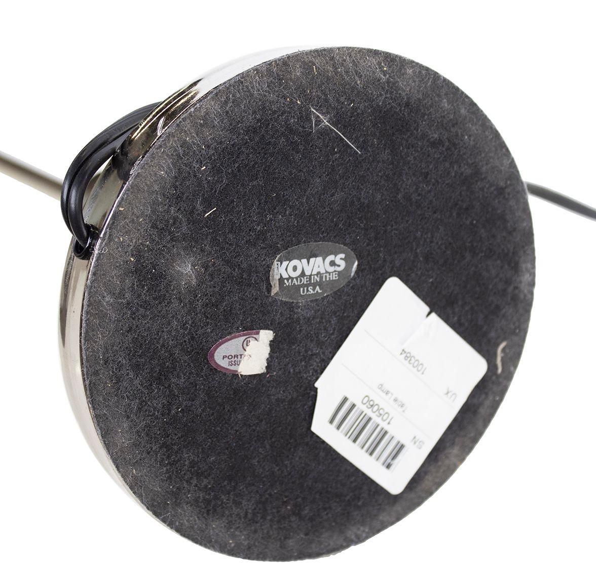 Lámpara de mesa Art Decó cromada de George Kovacs Made in USA Cromo en venta