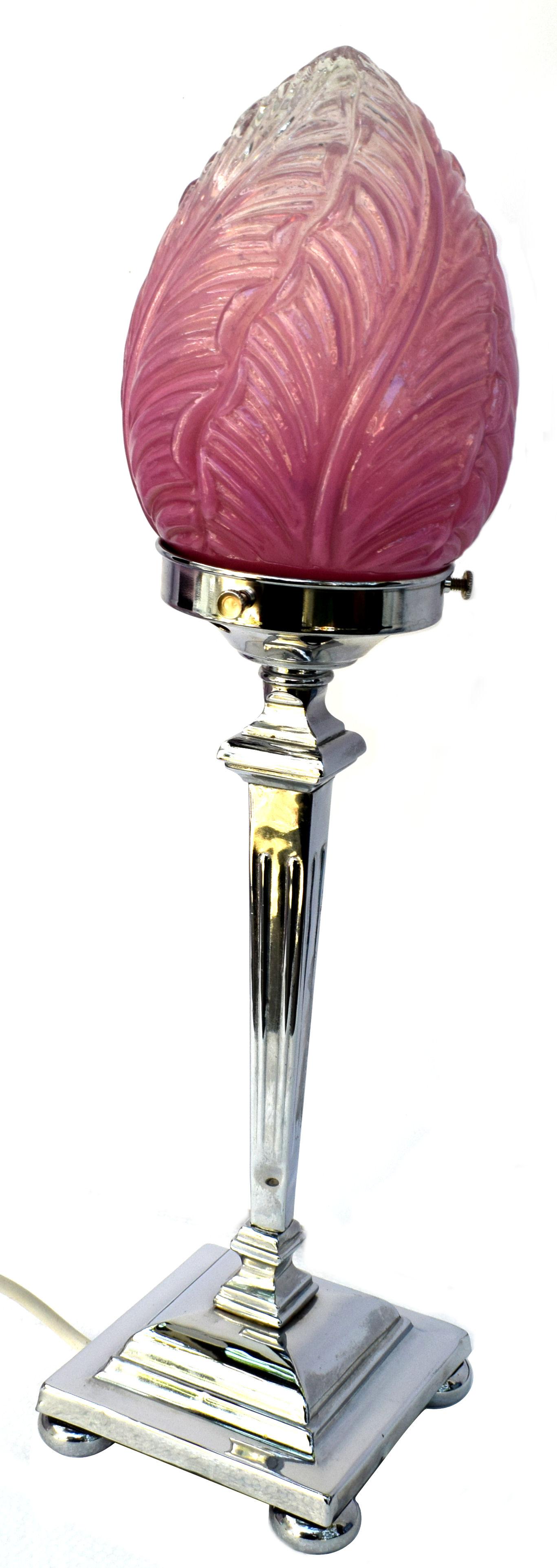 Art Deco Chrom Tischlampe, ca. 1930er Jahre (Englisch) im Angebot