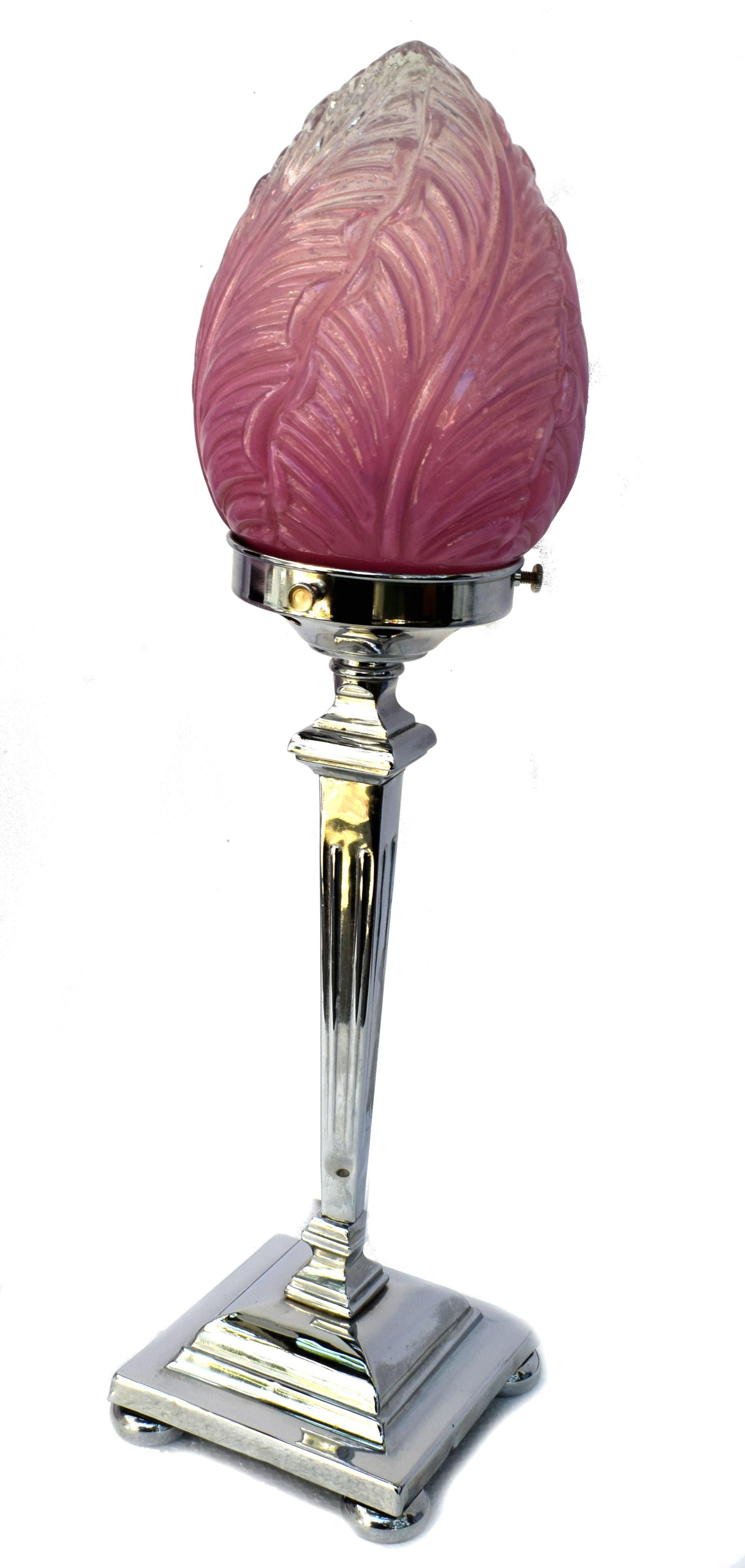 Art Deco Chrom Tischlampe, ca. 1930er Jahre im Angebot 2