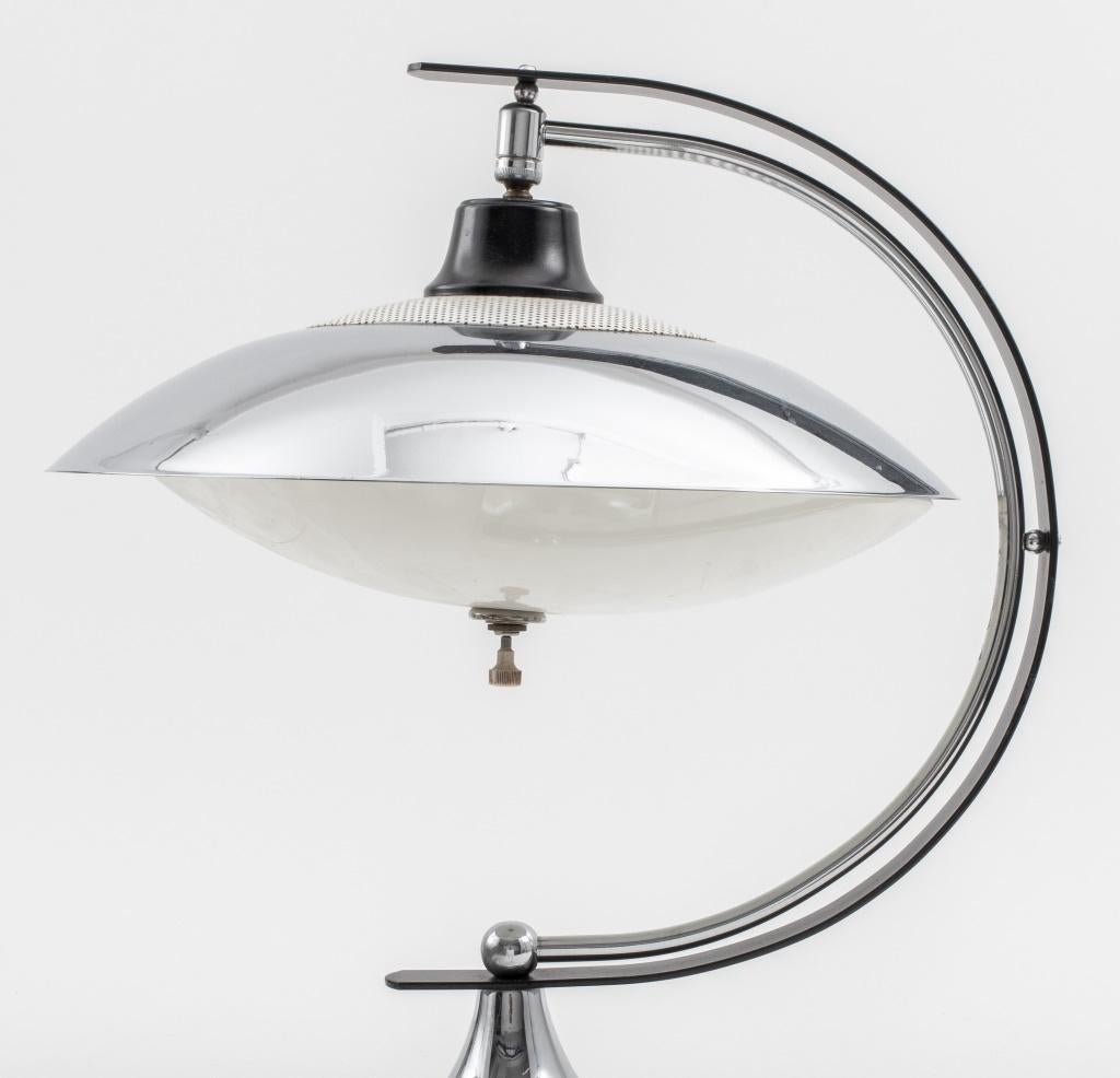 Art Deco Chrome Table Lamp In Good Condition In New York, NY