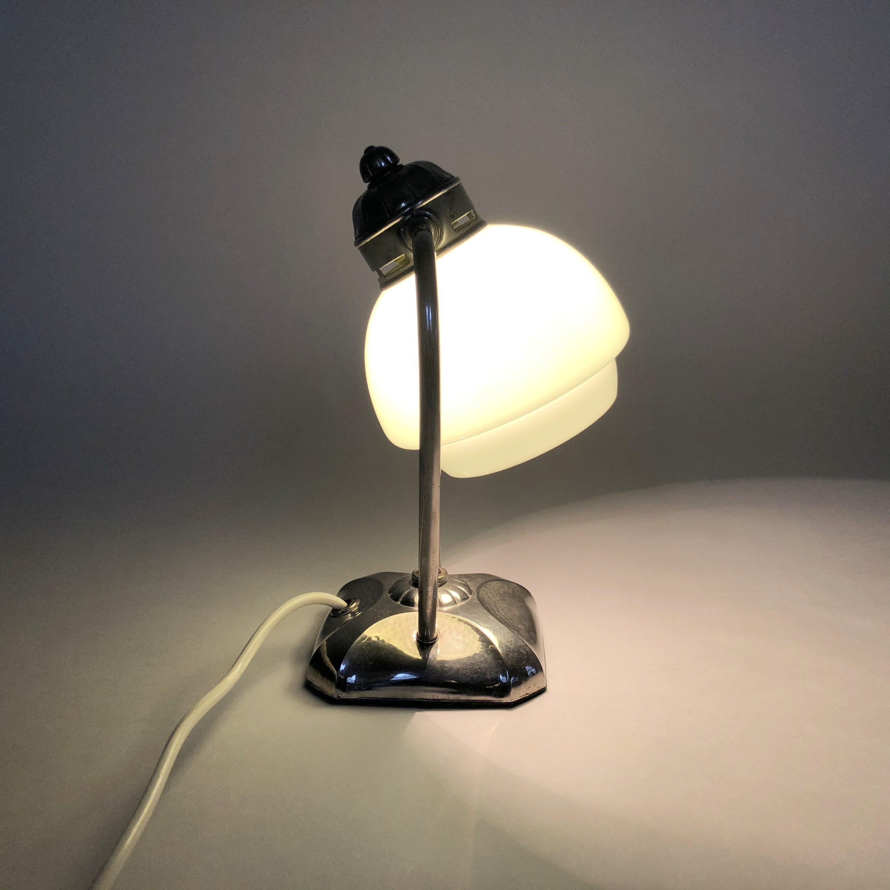 Art Deco Chrome Table Lamp or Lantern, 1930s 6