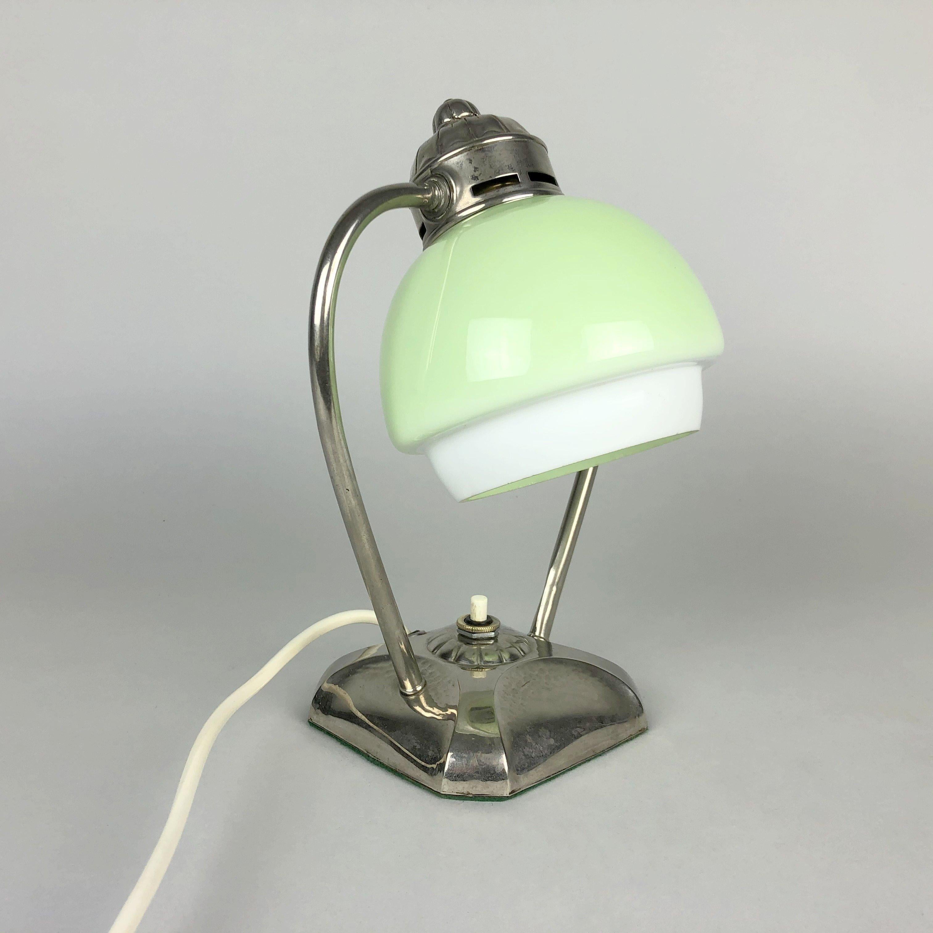 Lovely Art Deco chrome table or bed side lamp.