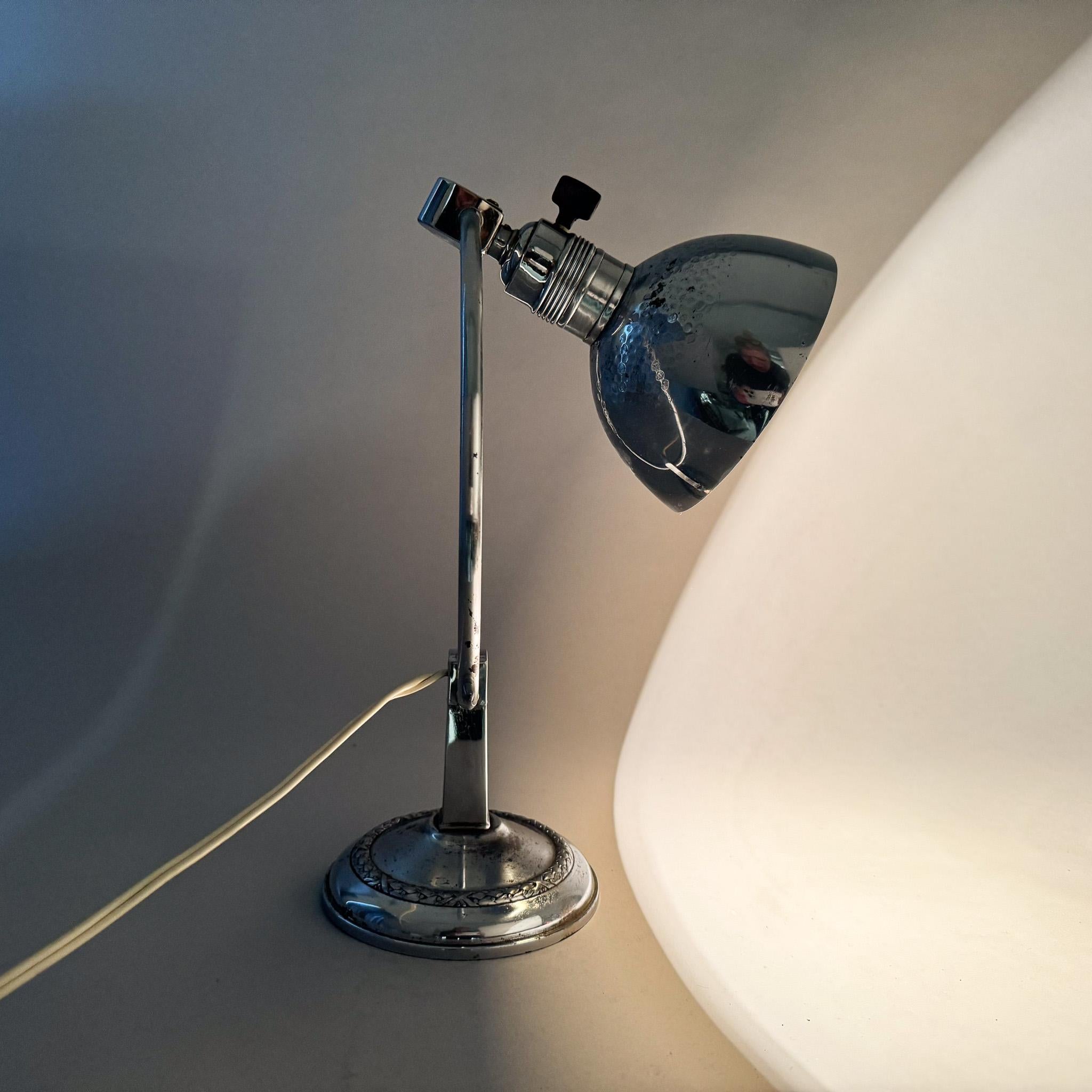 Art Deco Chrome Table Lamp / Lantern, 1930's For Sale 1