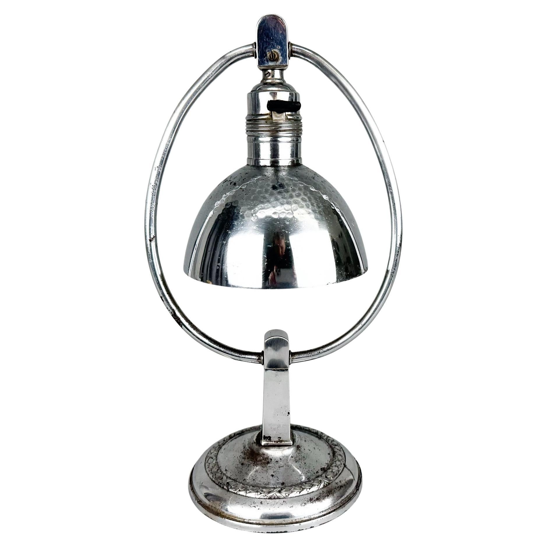 Art Deco Chrome Table Lamp / Lantern, 1930's