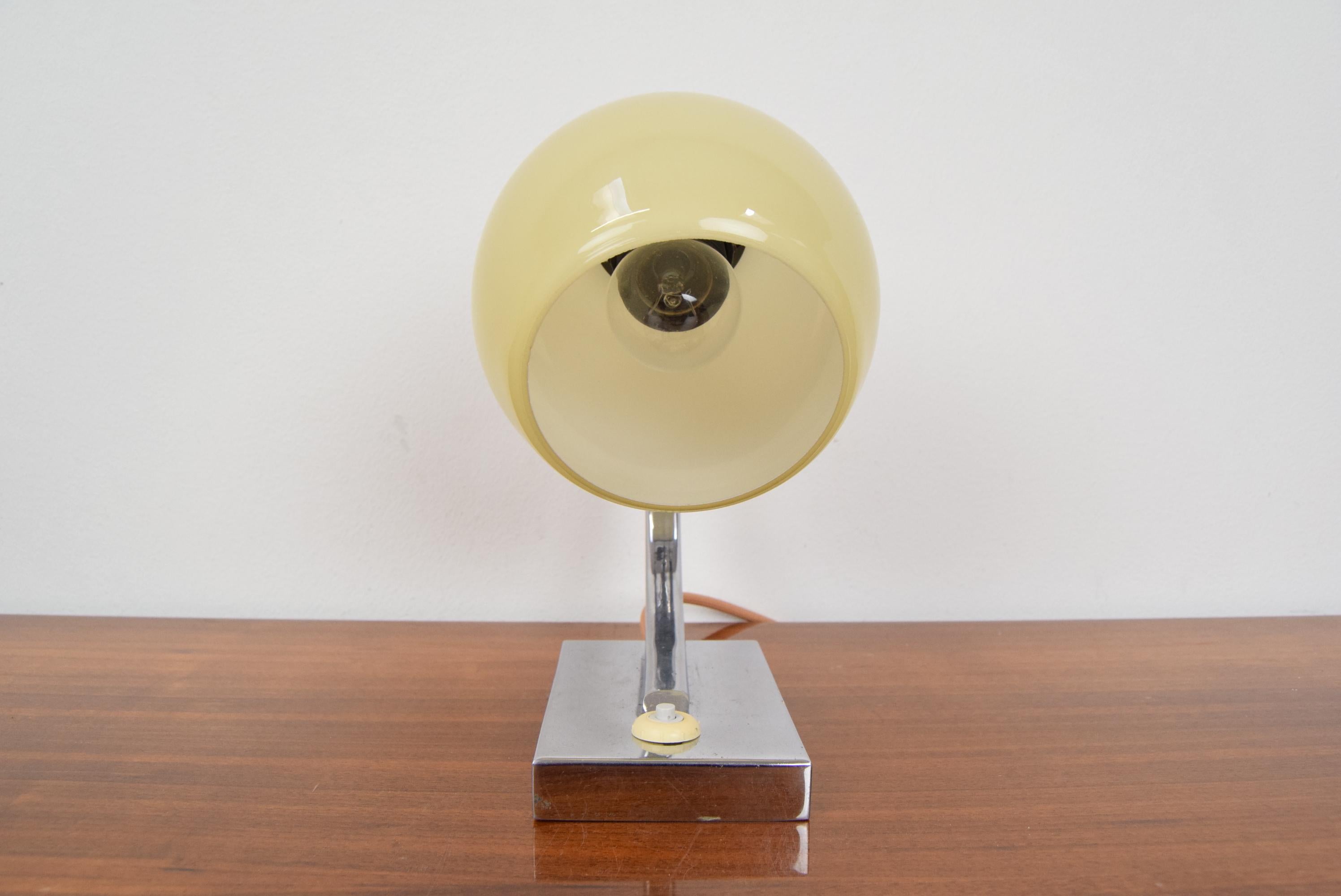Lampe de table Art Déco chromée, années 1930 5