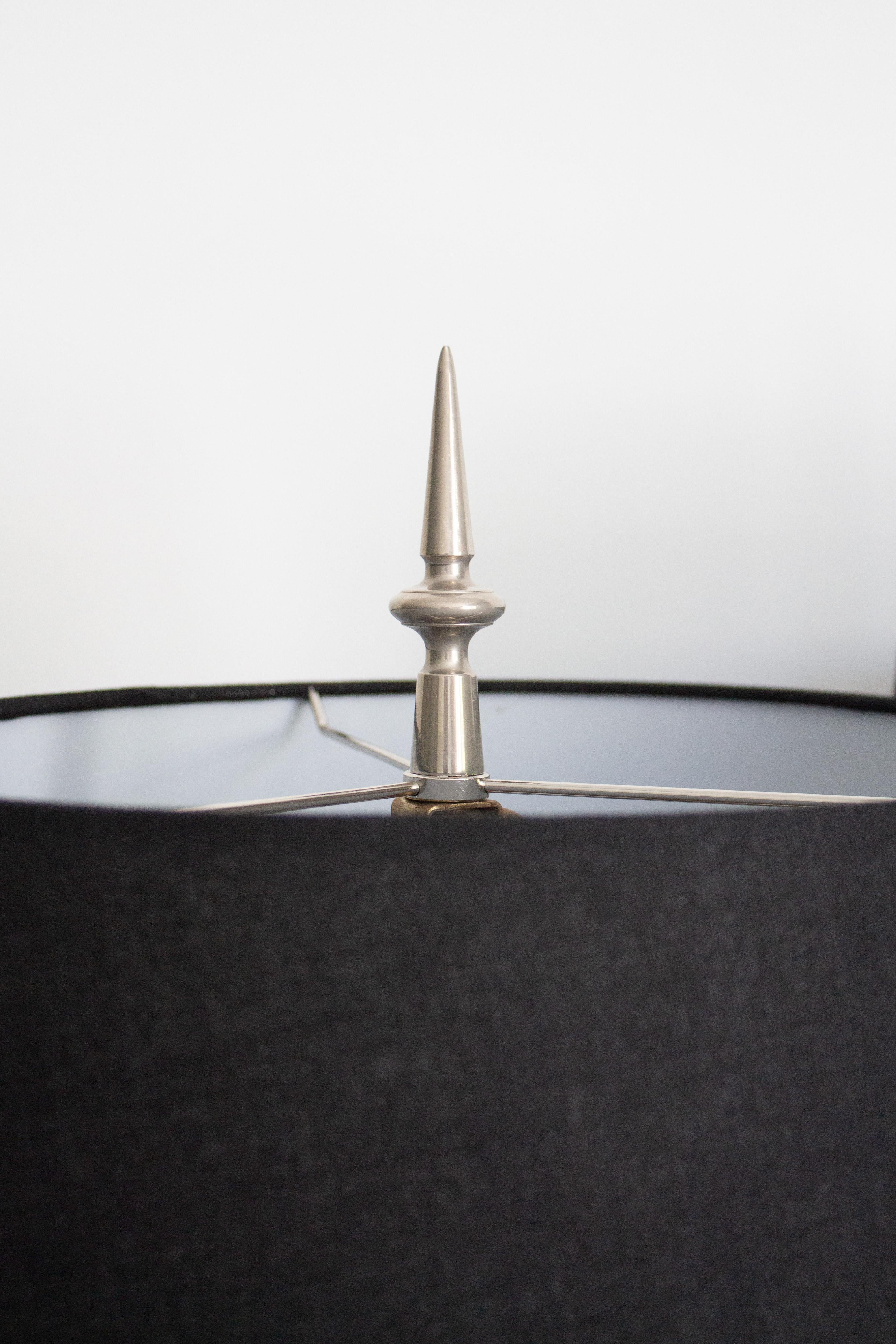 Paire de lampes de table Art déco en chrome en vente 7