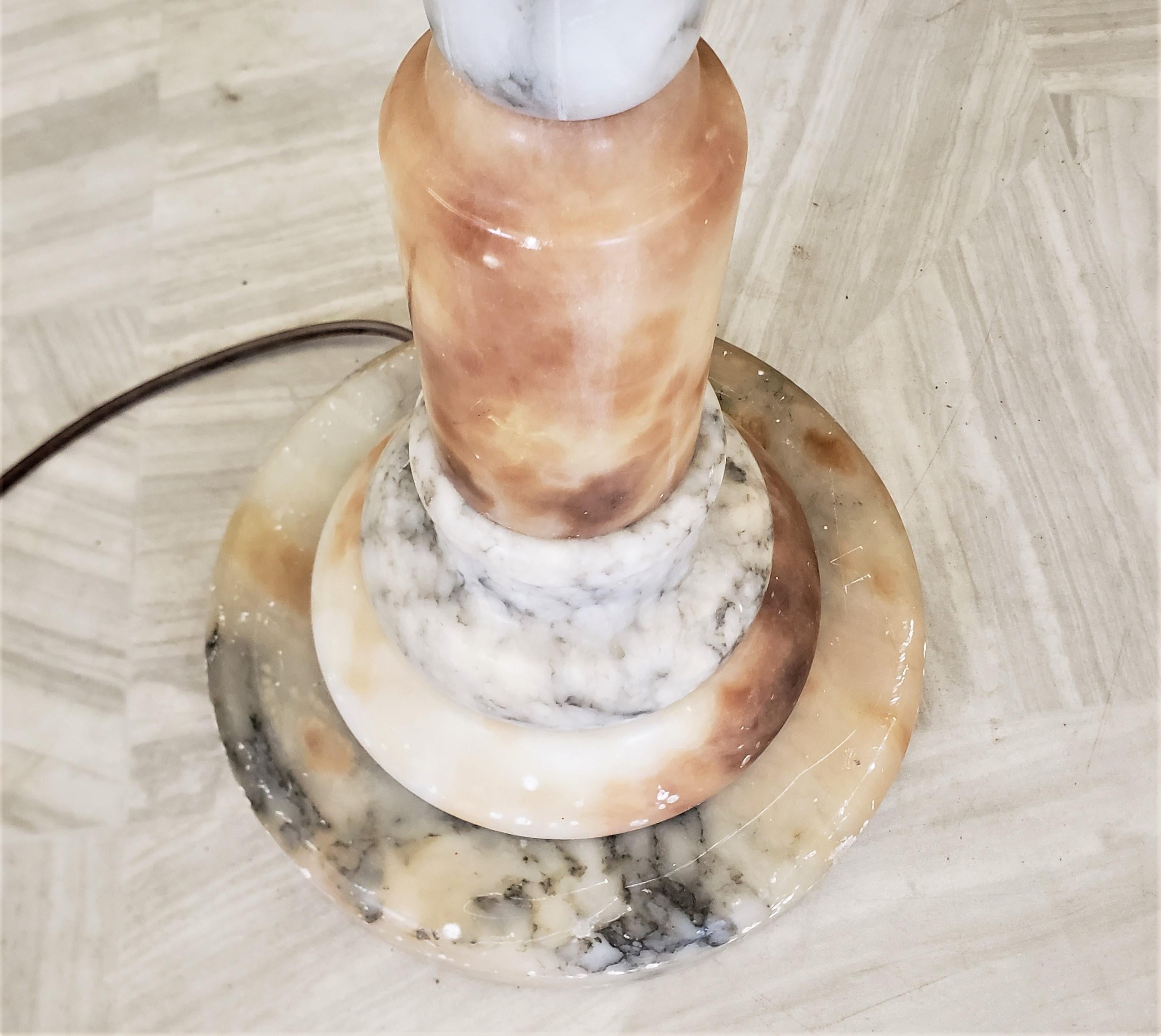 Lampadaire torchère Art Déco chromé avec perroquet sculpté et base en marbre empilée en vente 9