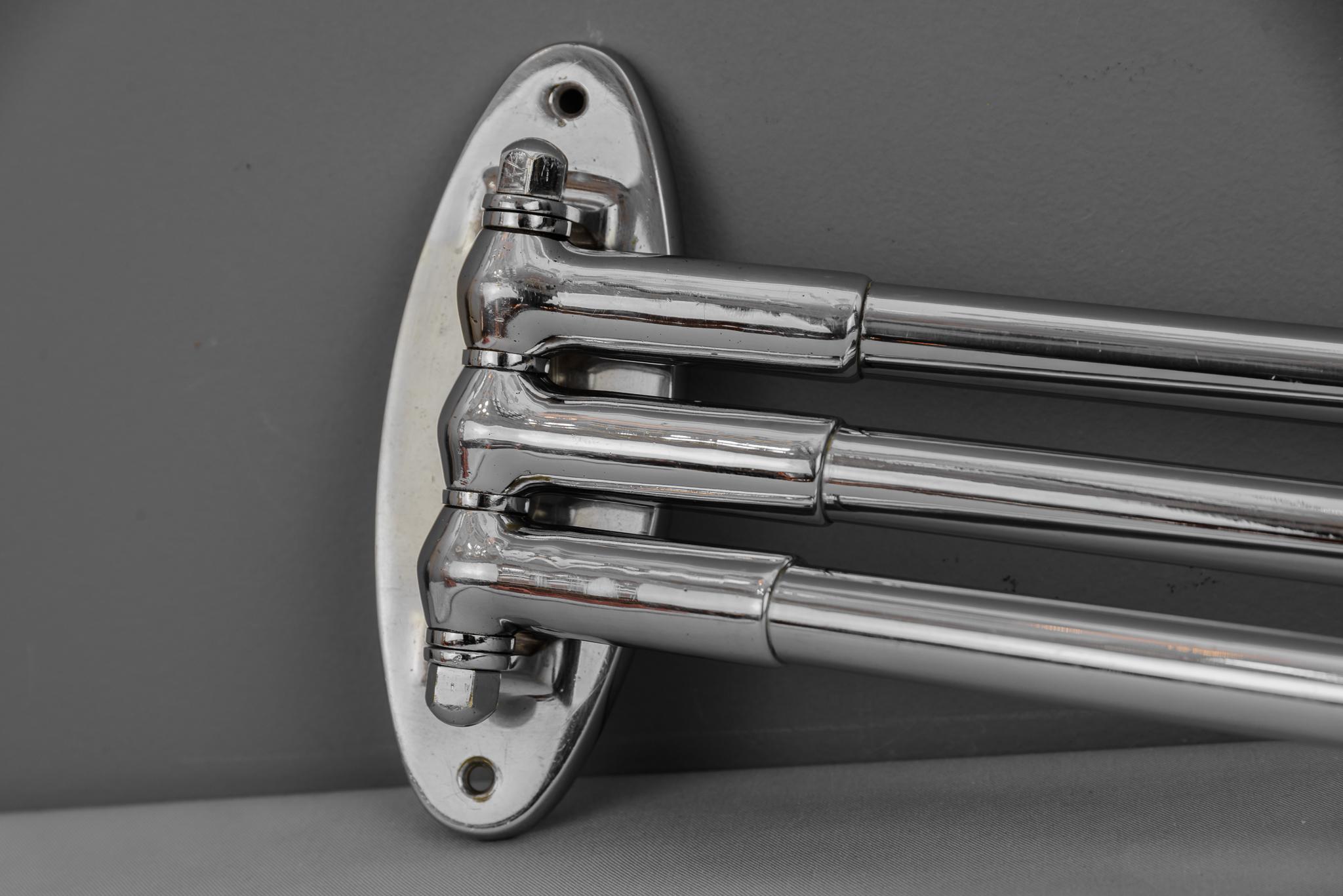 Art Deco Chrome Towel Holder, circa 1920s 2