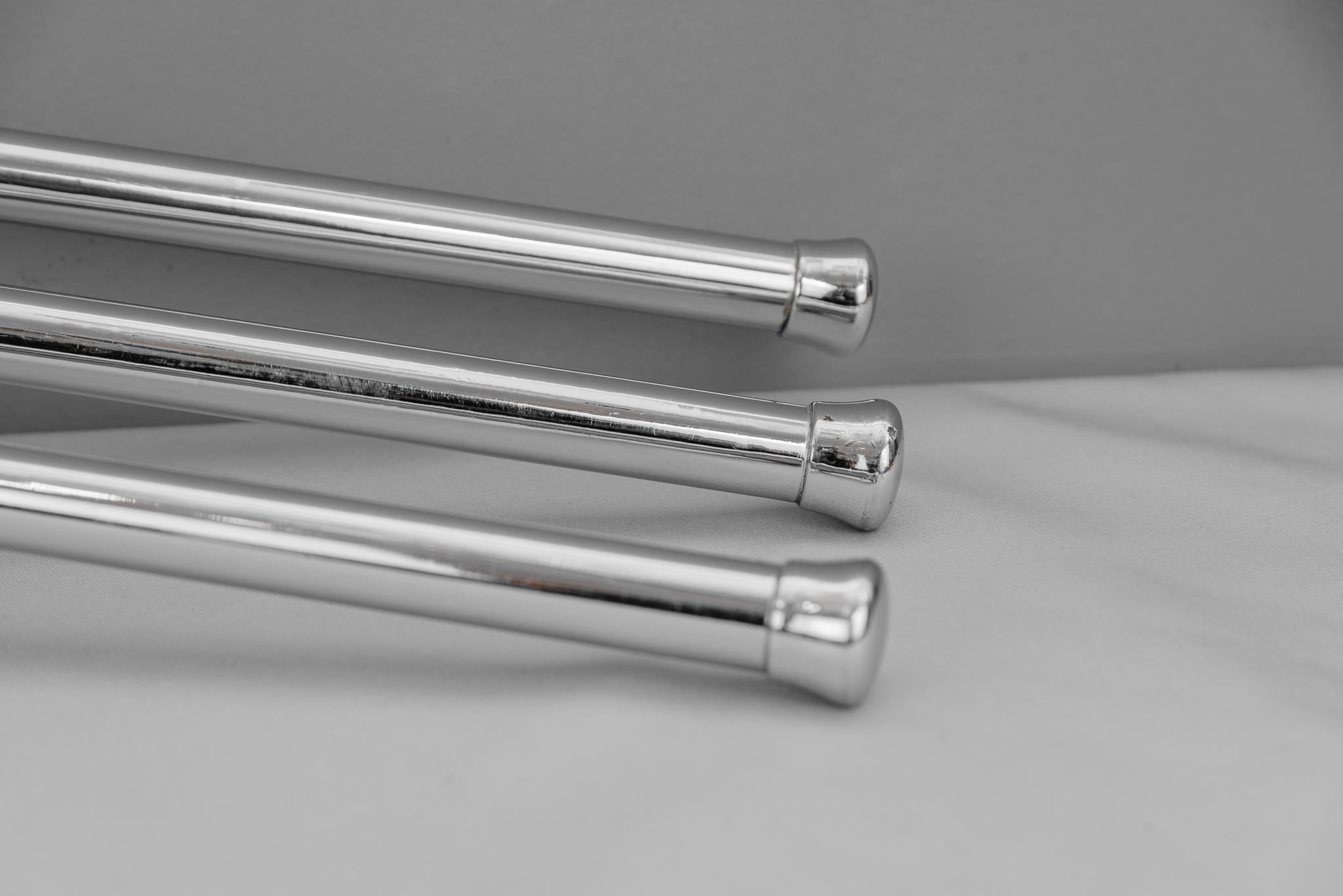 Art Deco Chrome Towel Holder, circa 1920s 1