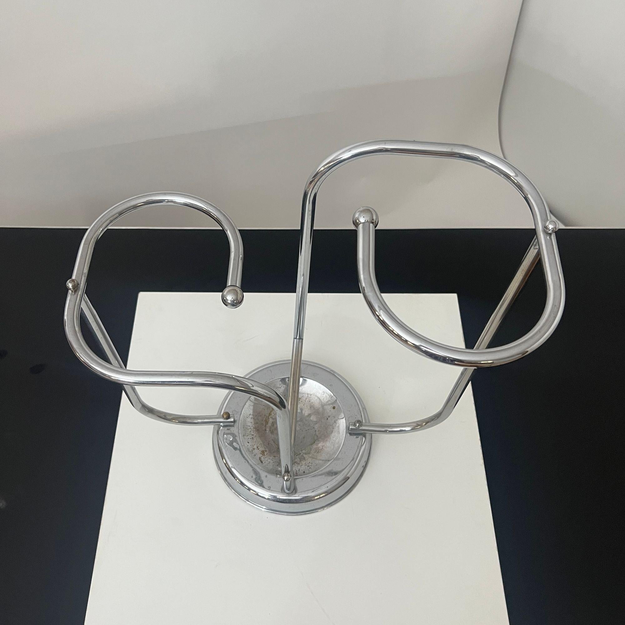 Art Deco Chrome Umbrella Stand, Tubular Steel, Chrome-plated, Belgium circa 1930 Bon état - En vente à Regensburg, DE