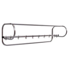 Art Deco Chrome wall Coat Rack Holland 1930s