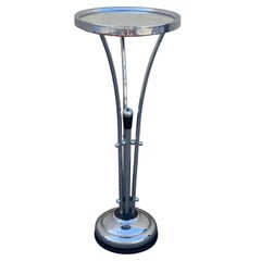 Art Deco Chrome with Mirror Top Martini / Side Table