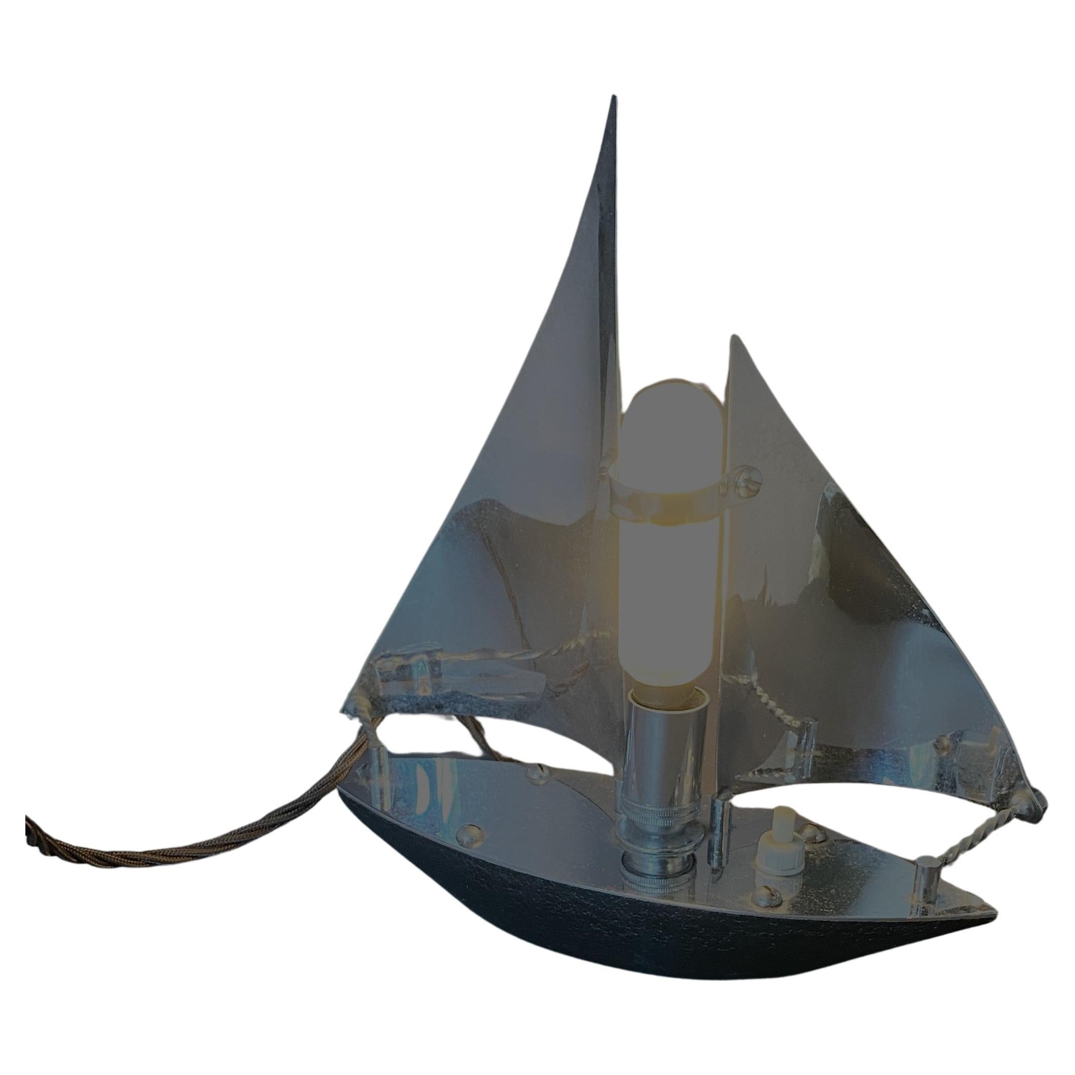 Art Deco Chrom Yacht Lampe 1930s